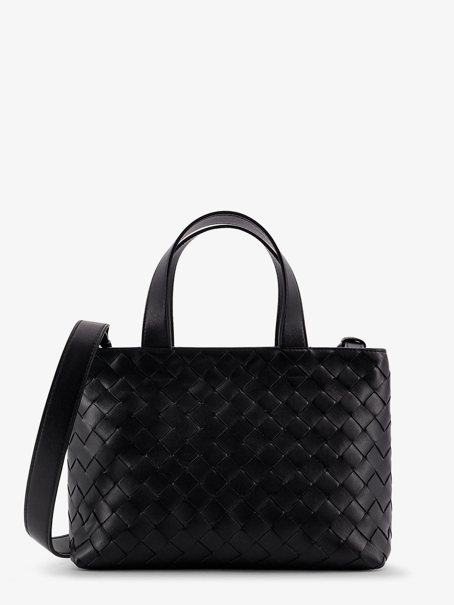 Bottega Veneta Men Leather Crossbody Bag With Intrecciato Pattern