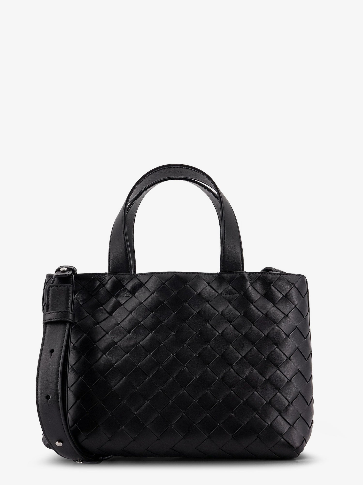 Bottega Veneta Men Leather Crossbody Bag With Intrecciato Pattern