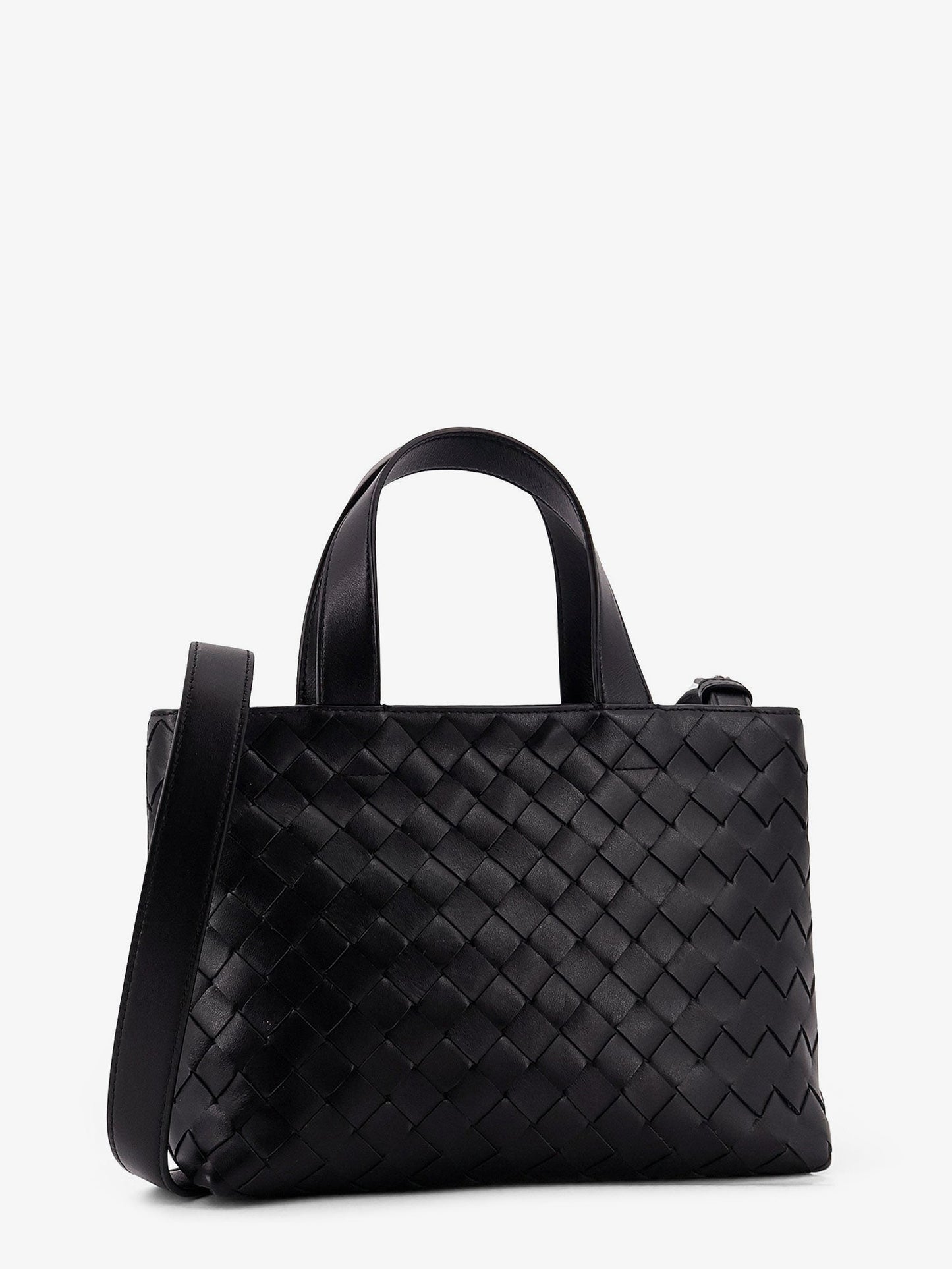 Bottega Veneta Men Leather Crossbody Bag With Intrecciato Pattern