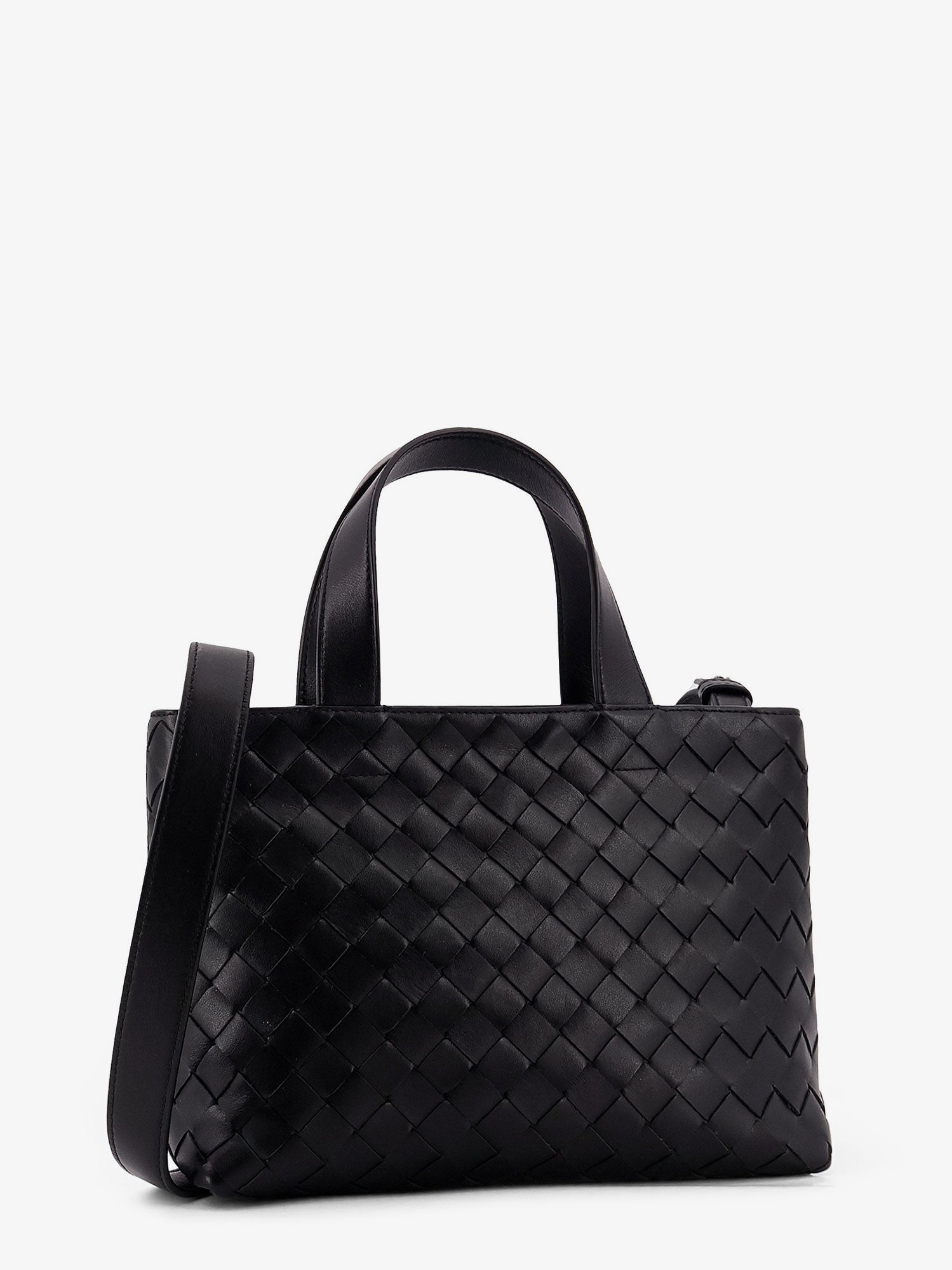 Bottega Veneta Men Leather Crossbody Bag With Intrecciato Pattern