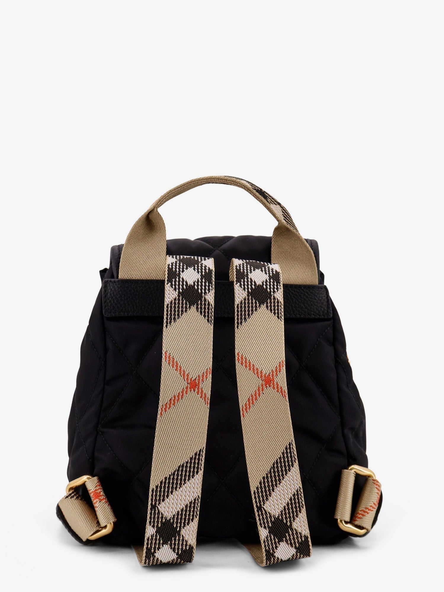 Burberry Women Nylon Backpack With Leather Logo Patch
