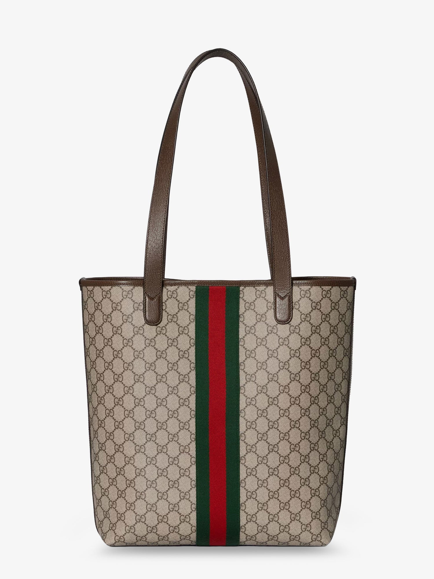 Gucci Men Gg Monogram Fabric Ophidia Shopping Bag