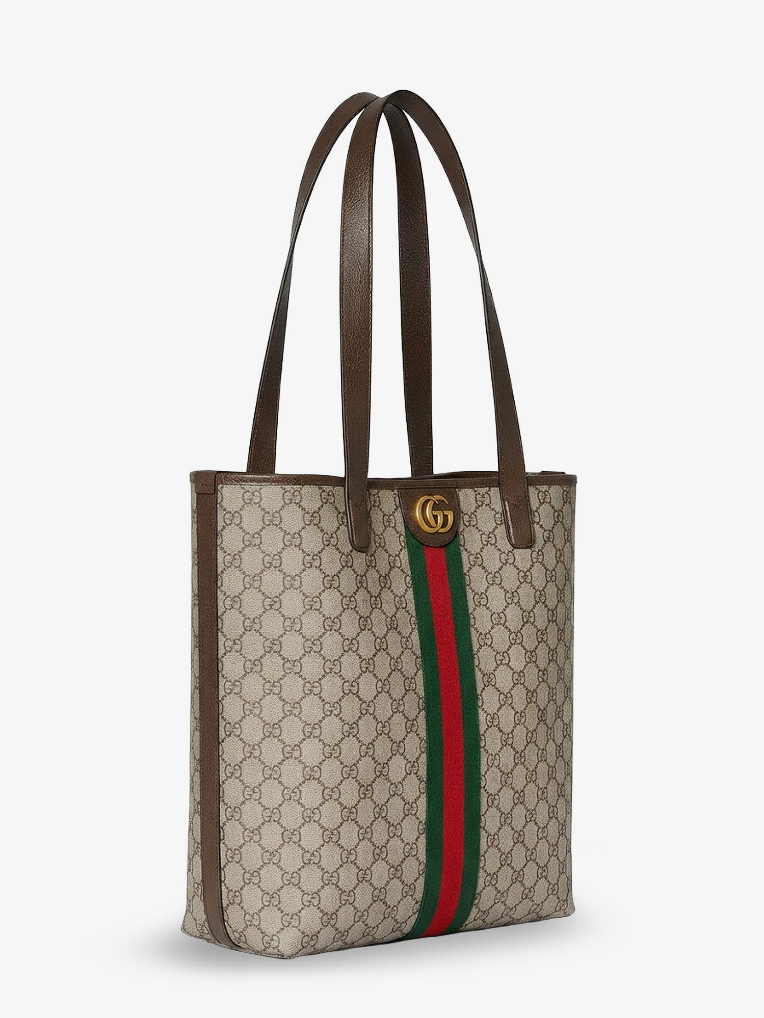 Gucci Men Gg Monogram Fabric Ophidia Shopping Bag