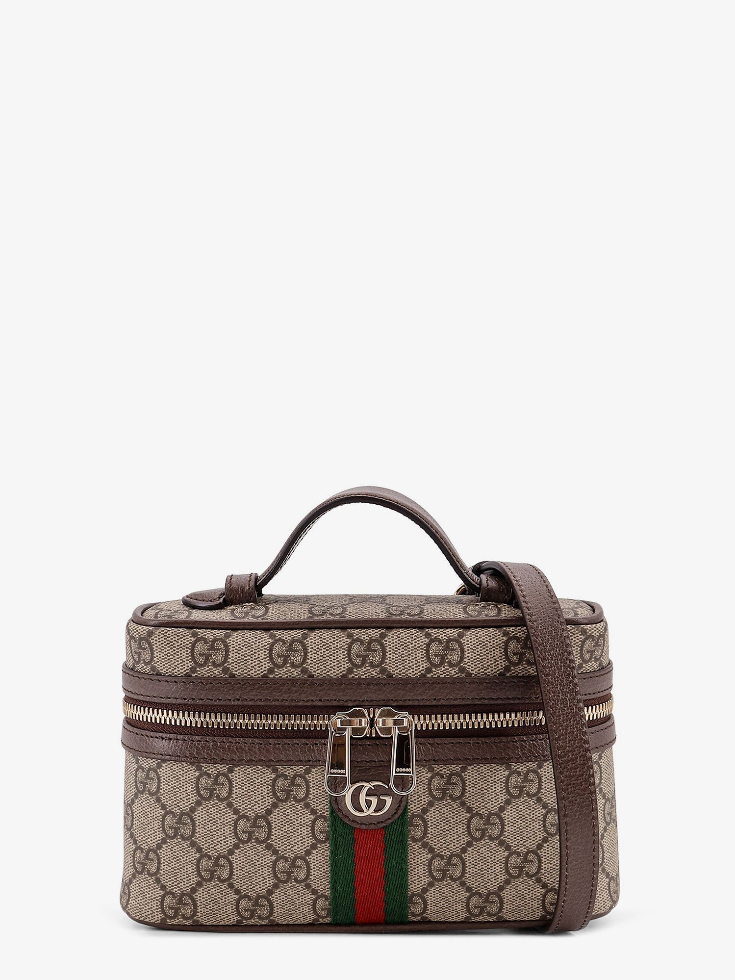 Gucci Women Gg Monogram Fabric Ophidia Vanity Crossbody Bag