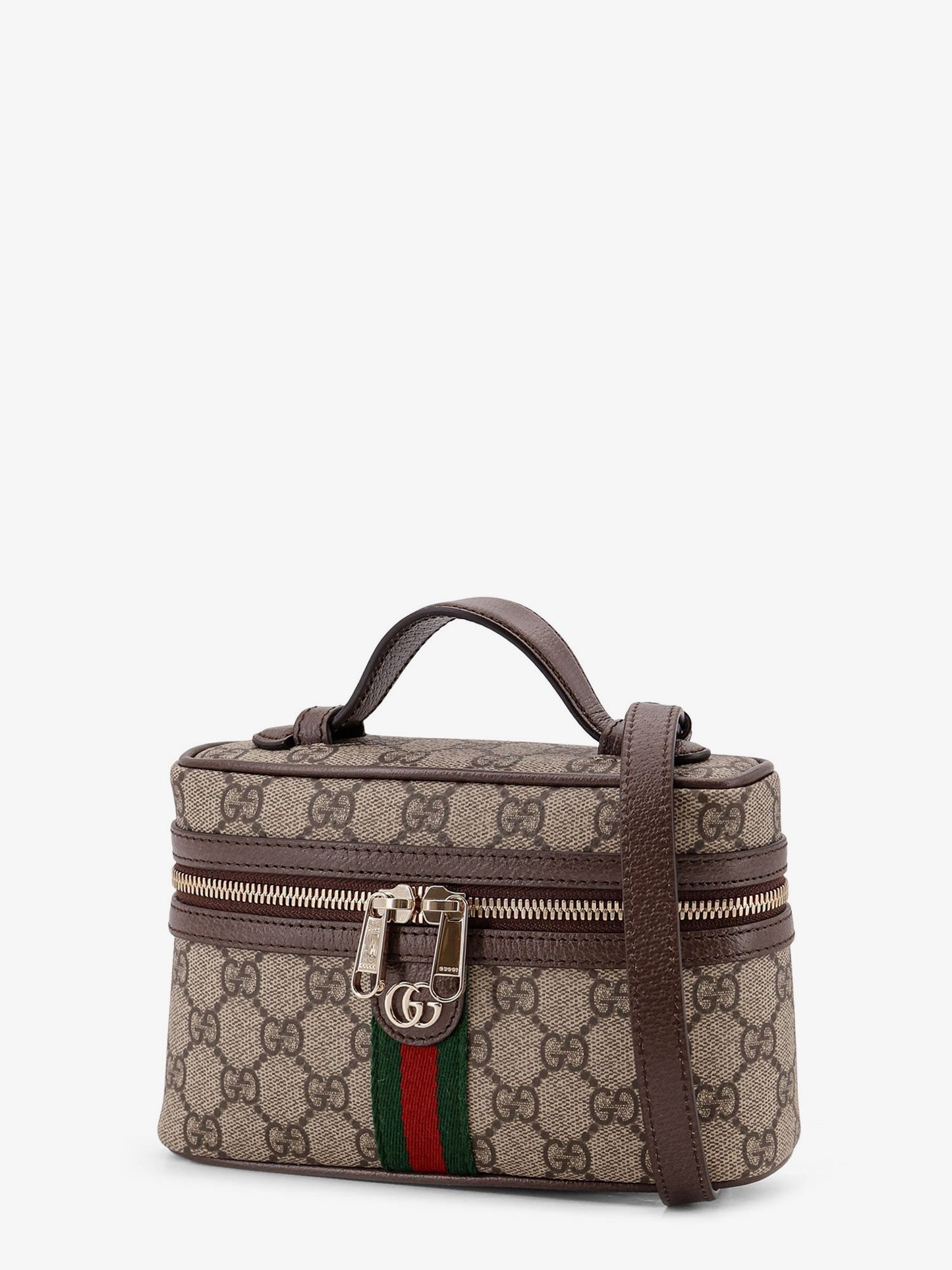 Gucci Women Gg Monogram Fabric Ophidia Vanity Crossbody Bag