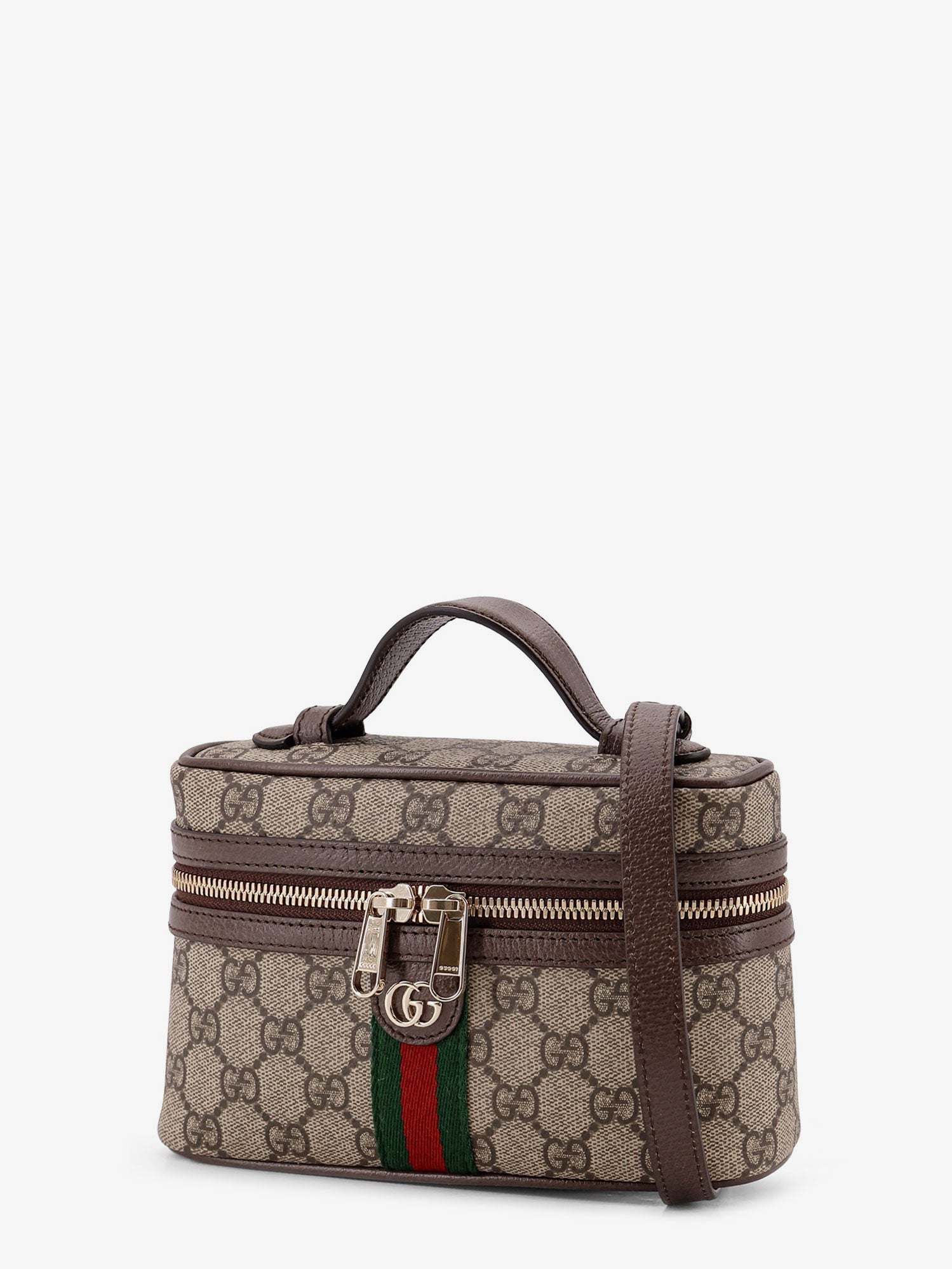 Gucci Women Gg Monogram Fabric Ophidia Vanity Crossbody Bag