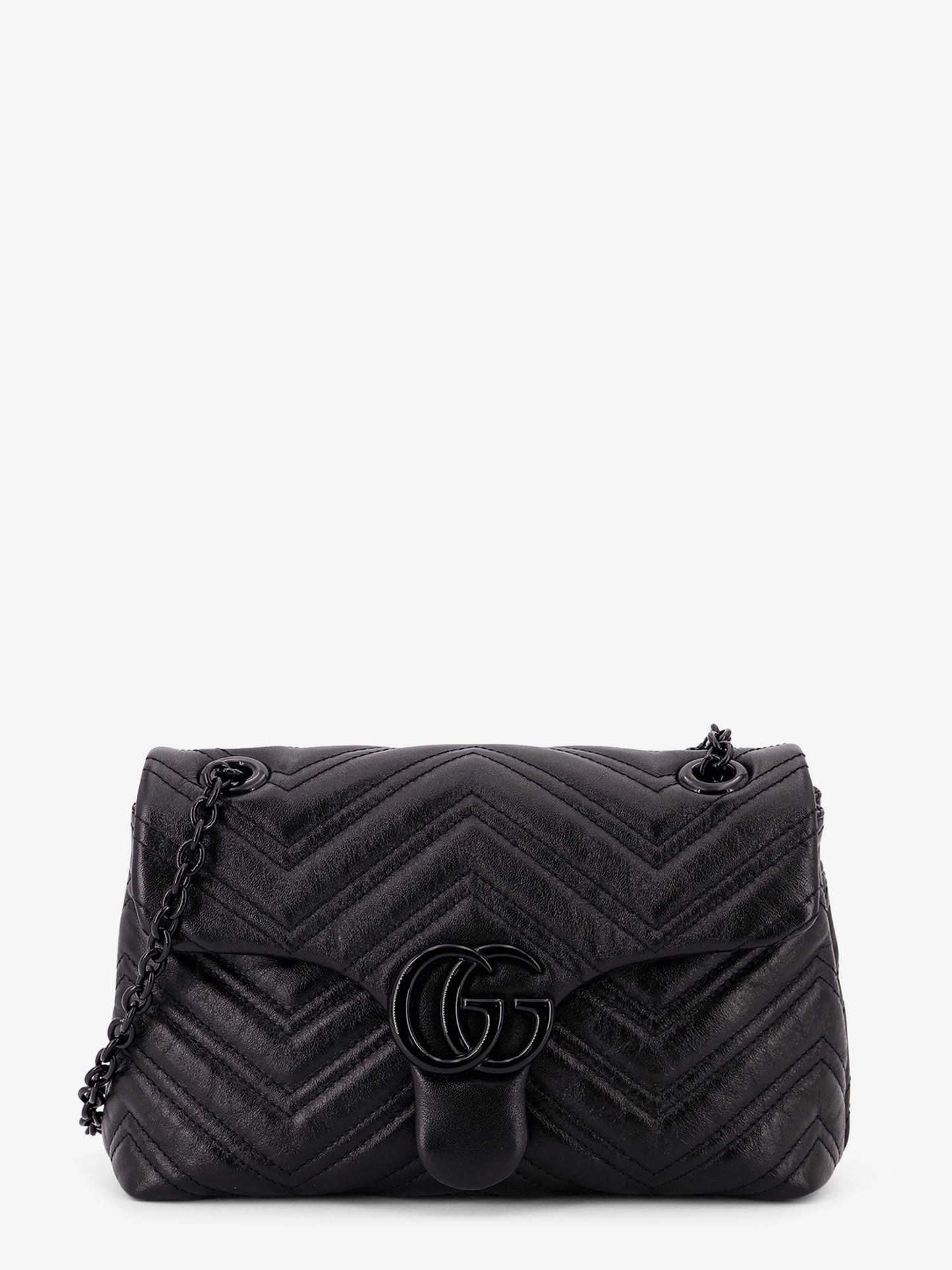 Gucci Women Matelasse Leather Gg Marmont Crossbody Bag