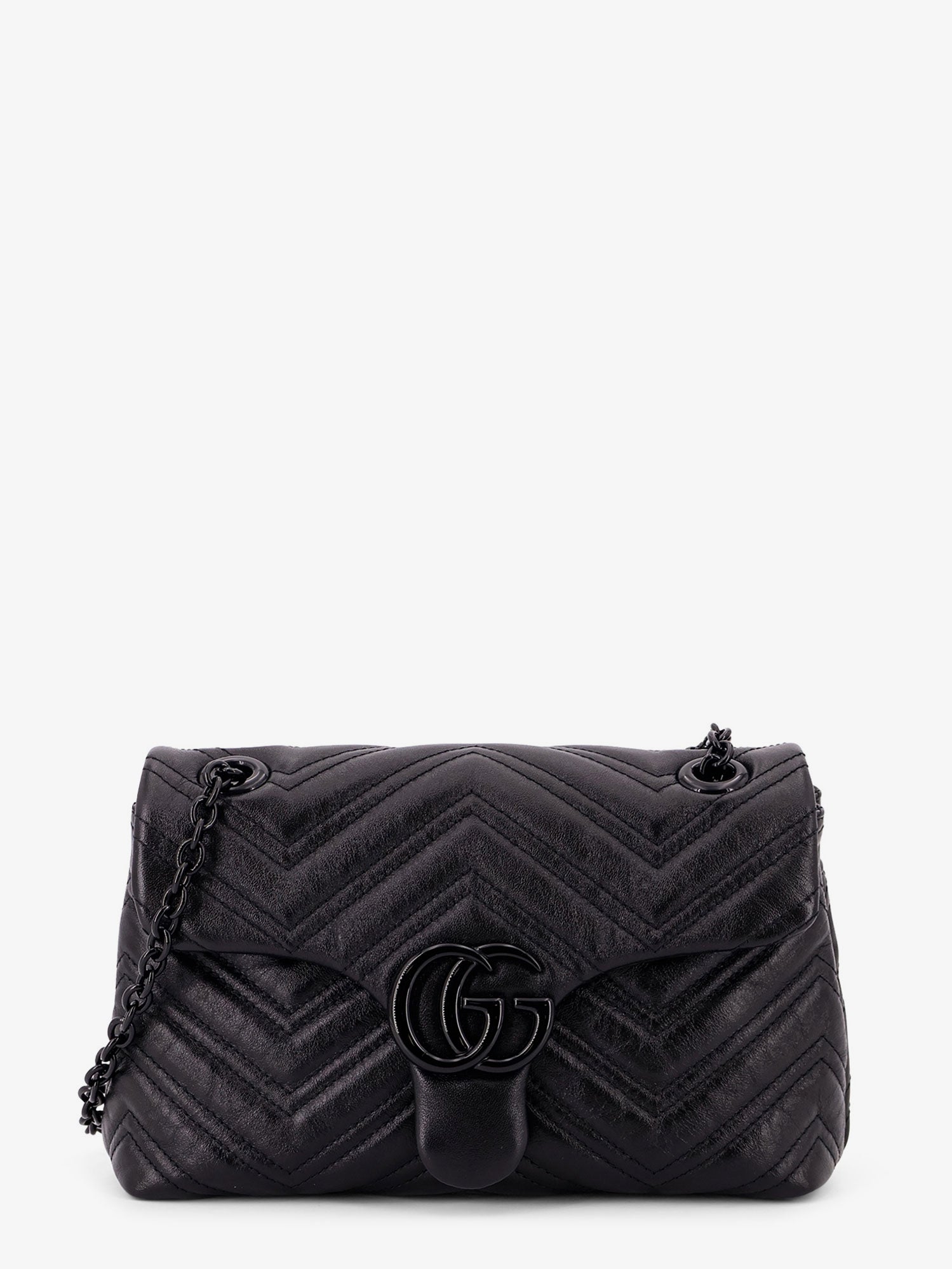 Gucci Women Matelasse Leather Gg Marmont Crossbody Bag