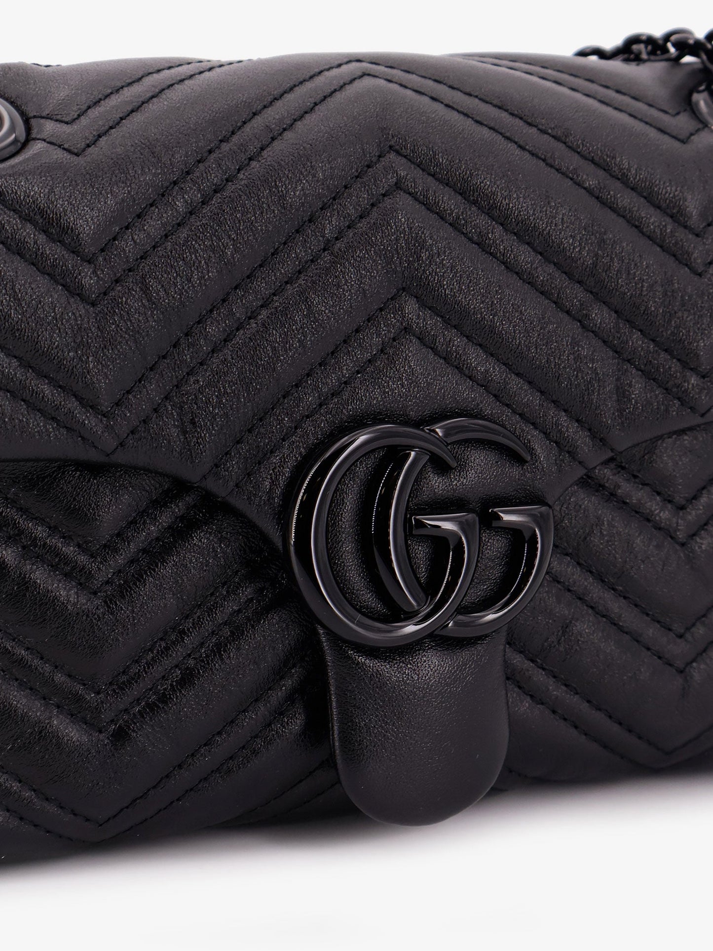 Gucci Women Matelasse Leather Gg Marmont Crossbody Bag