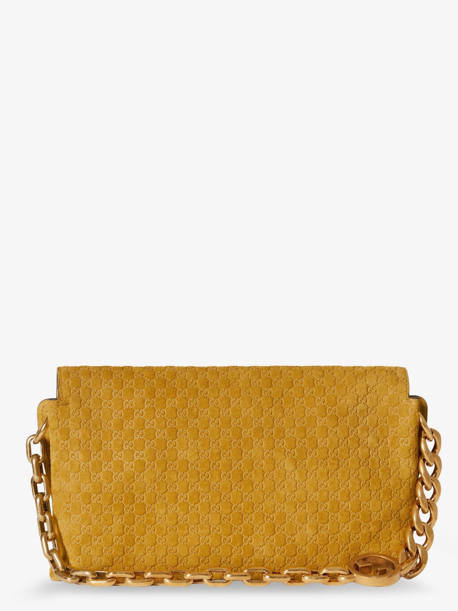 Gucci Women Suede Shoulder Bag With All-Over Gg Motif