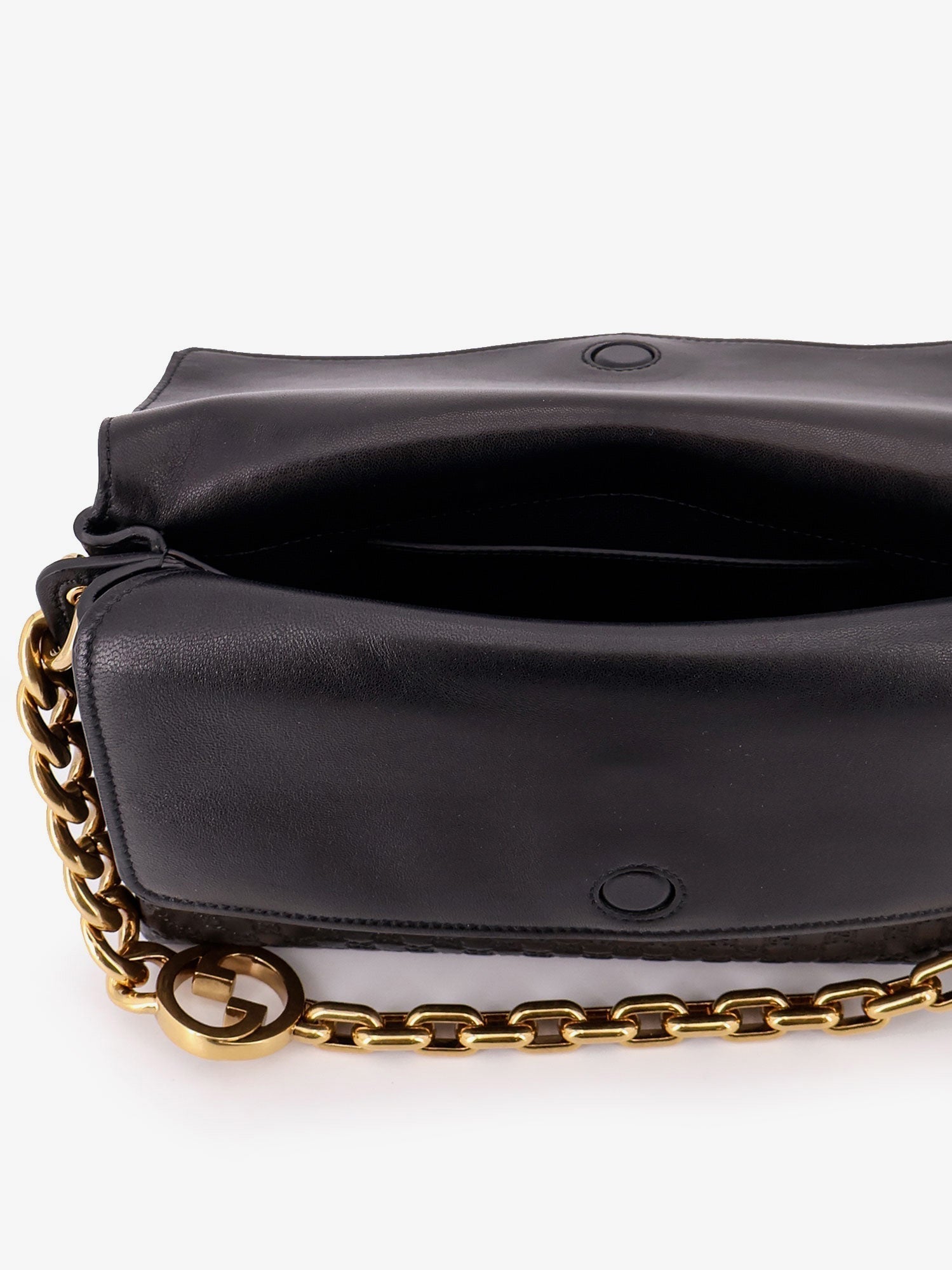 Gucci Women Leather Crossbody Bag With Embossed Gg Motif