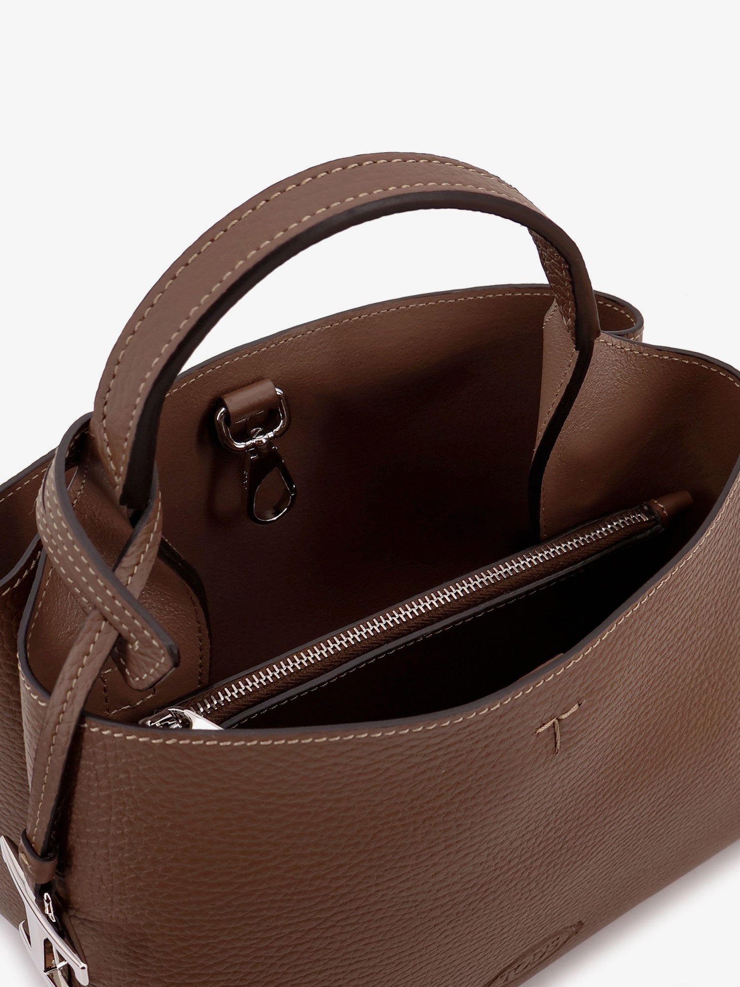 Tod's Women Leather Crossbody Bag With Metal T-Timeless Logo