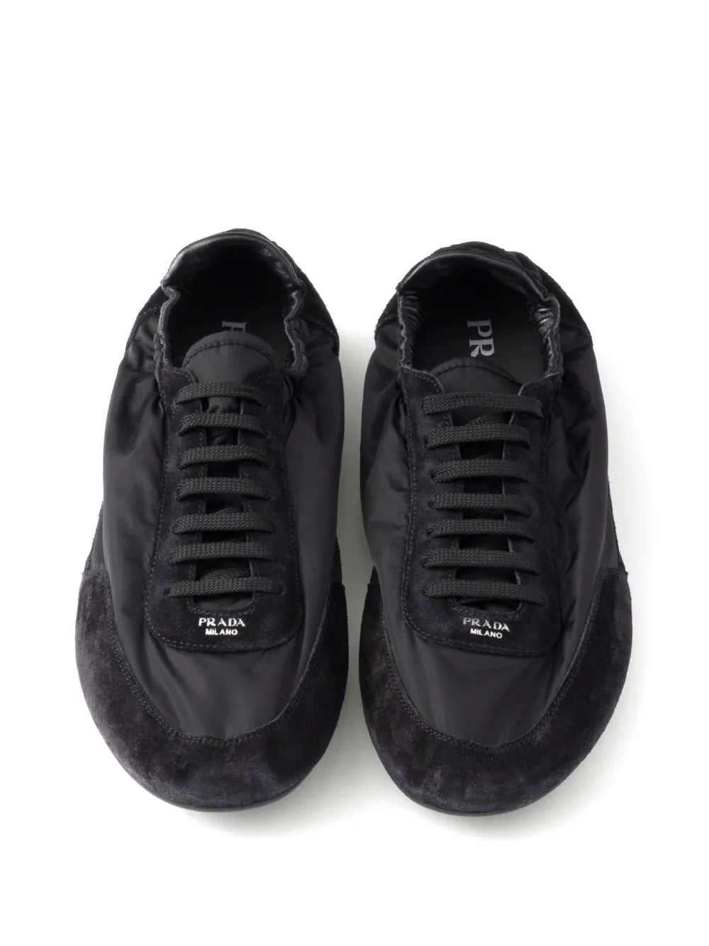 Prada Collapse Re-Nylon Suede Sneakers