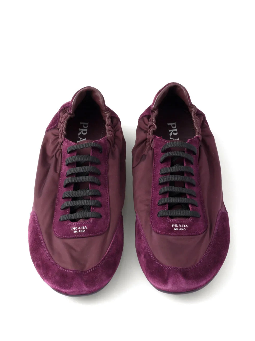 Prada Collapse Re-Nylon Suede Sneakers