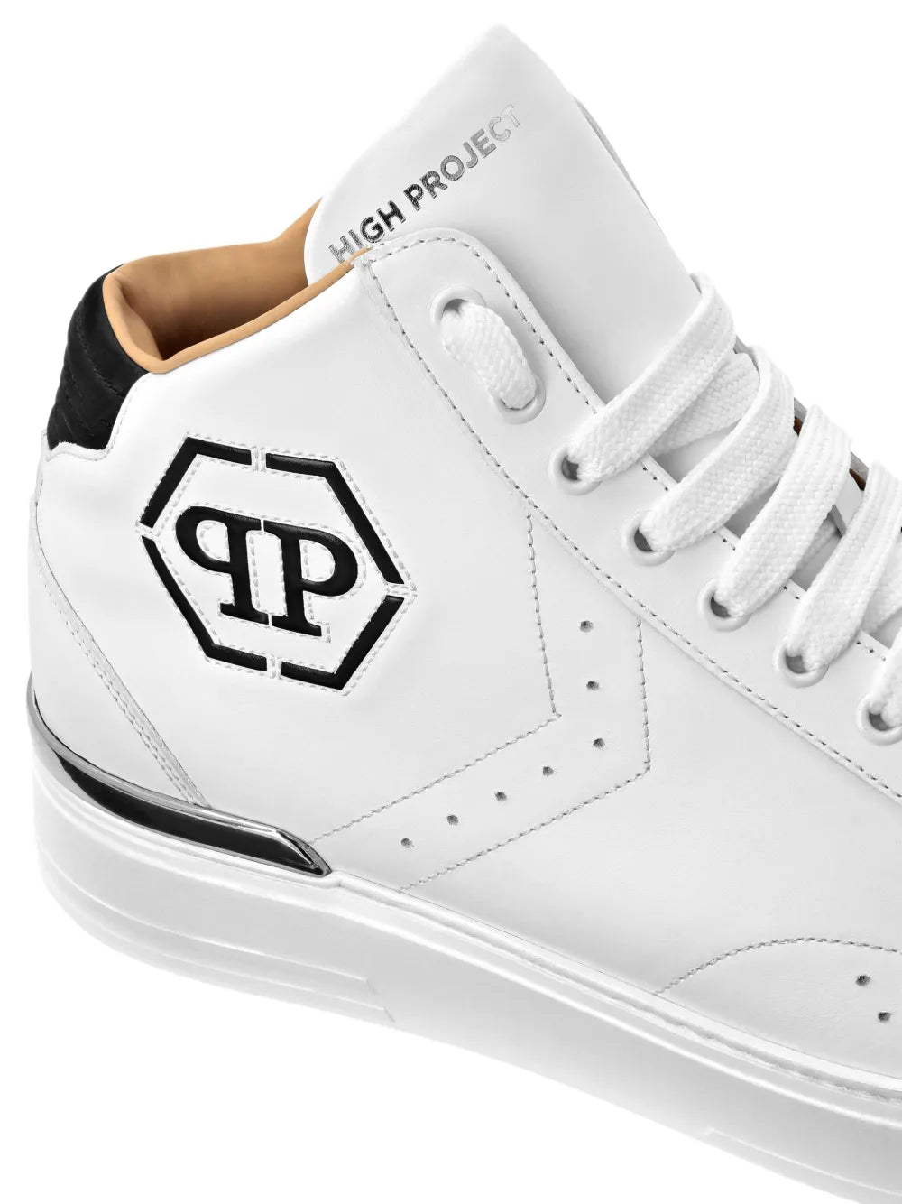 Philipp Plein Hexagon Leather Sneakers