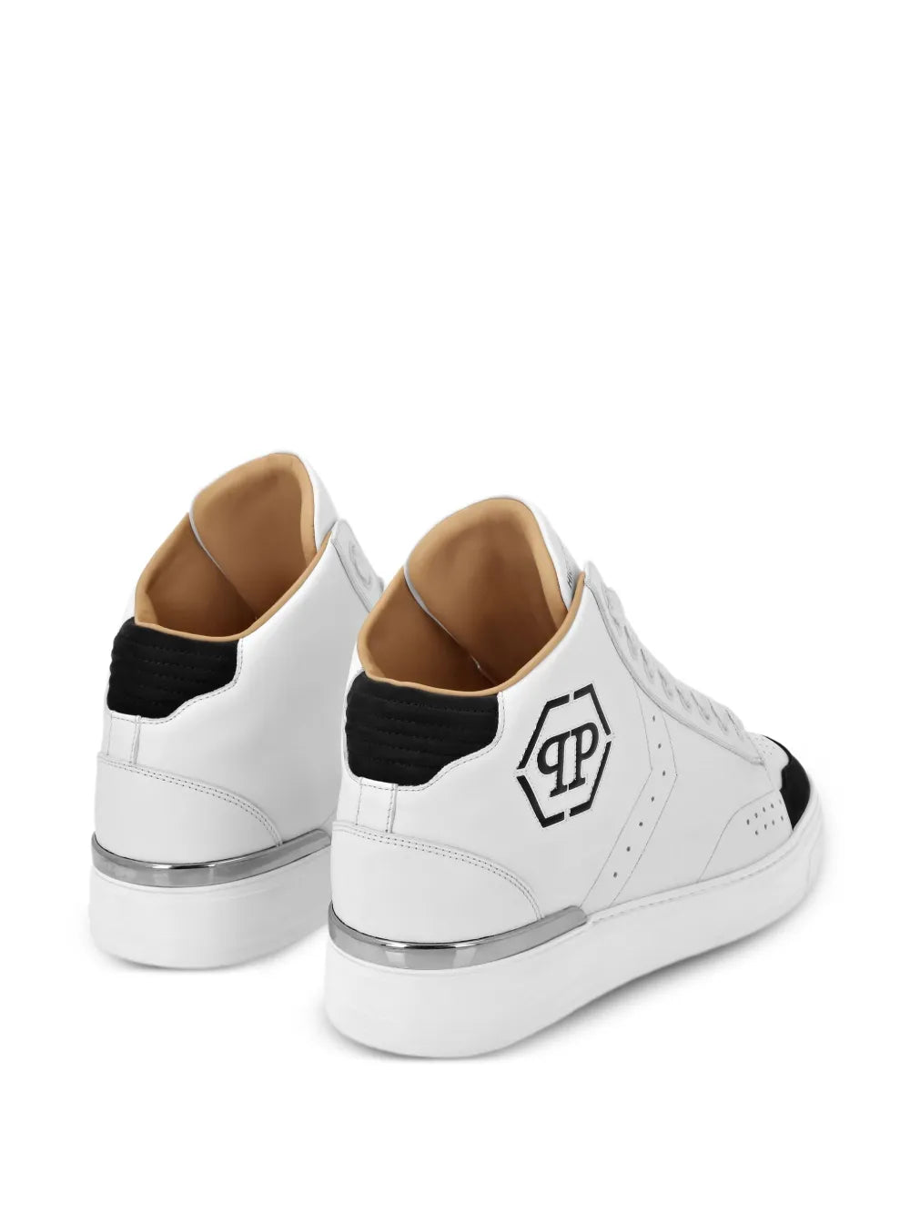 Philipp Plein Hexagon Leather Sneakers