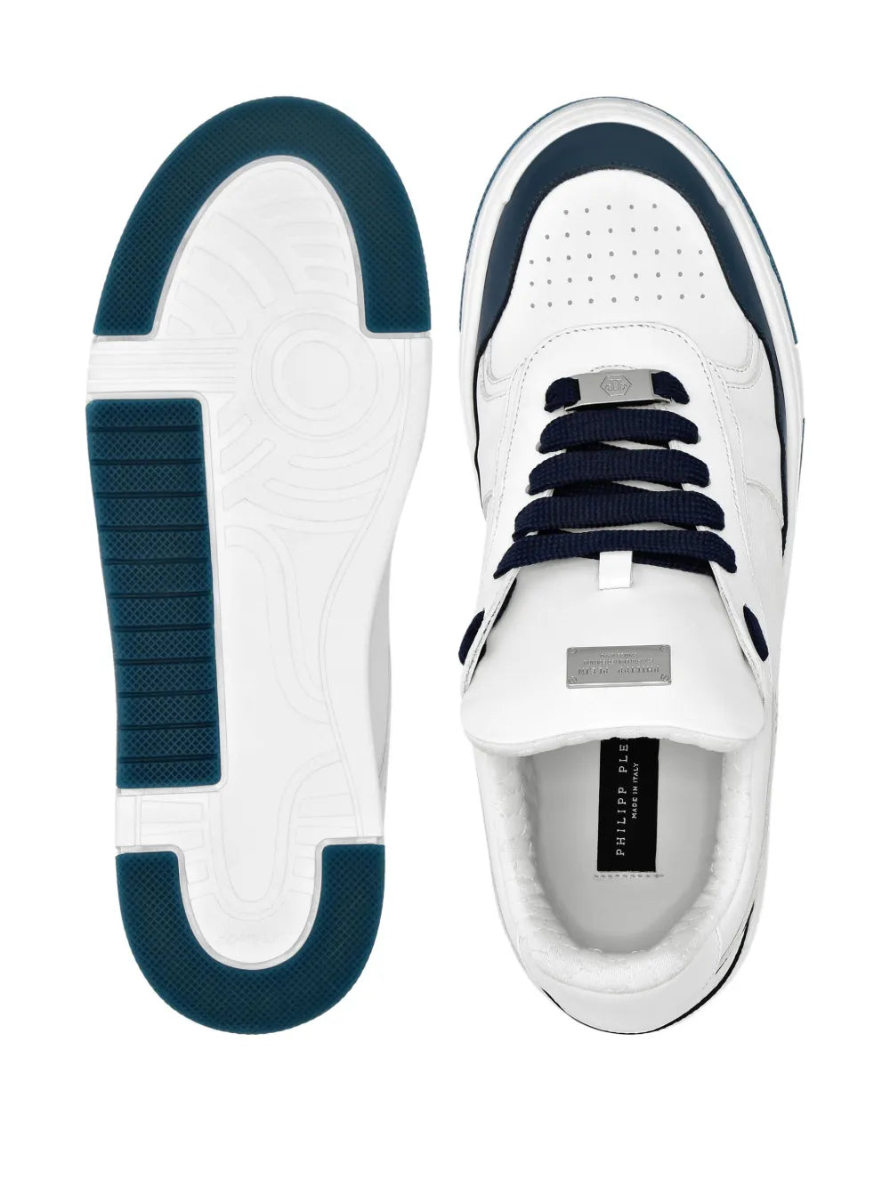 Philipp Plein Logo-Debossed Leather Sneakers