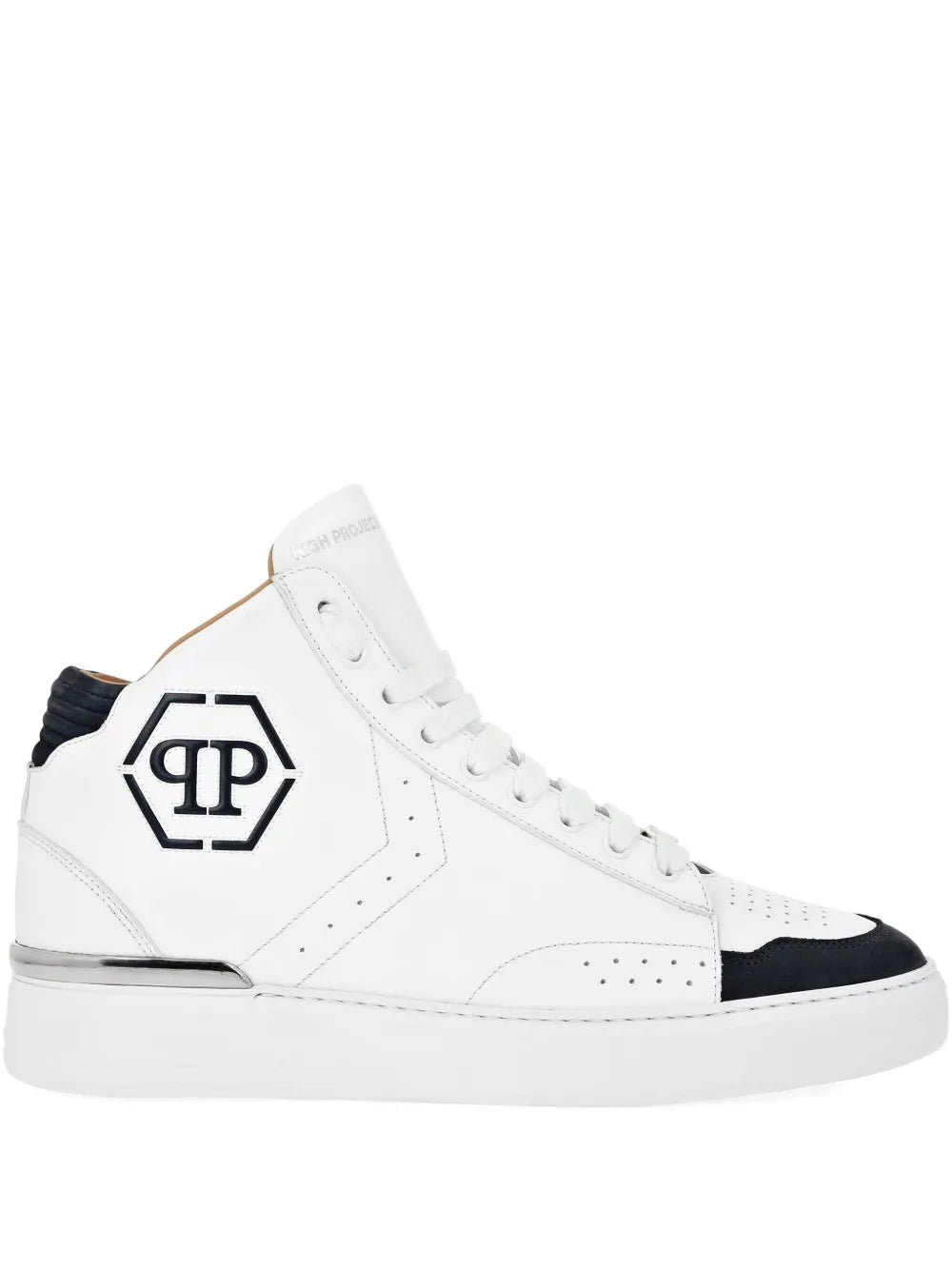 Philipp Plein Leather Hi-Top Sneakers