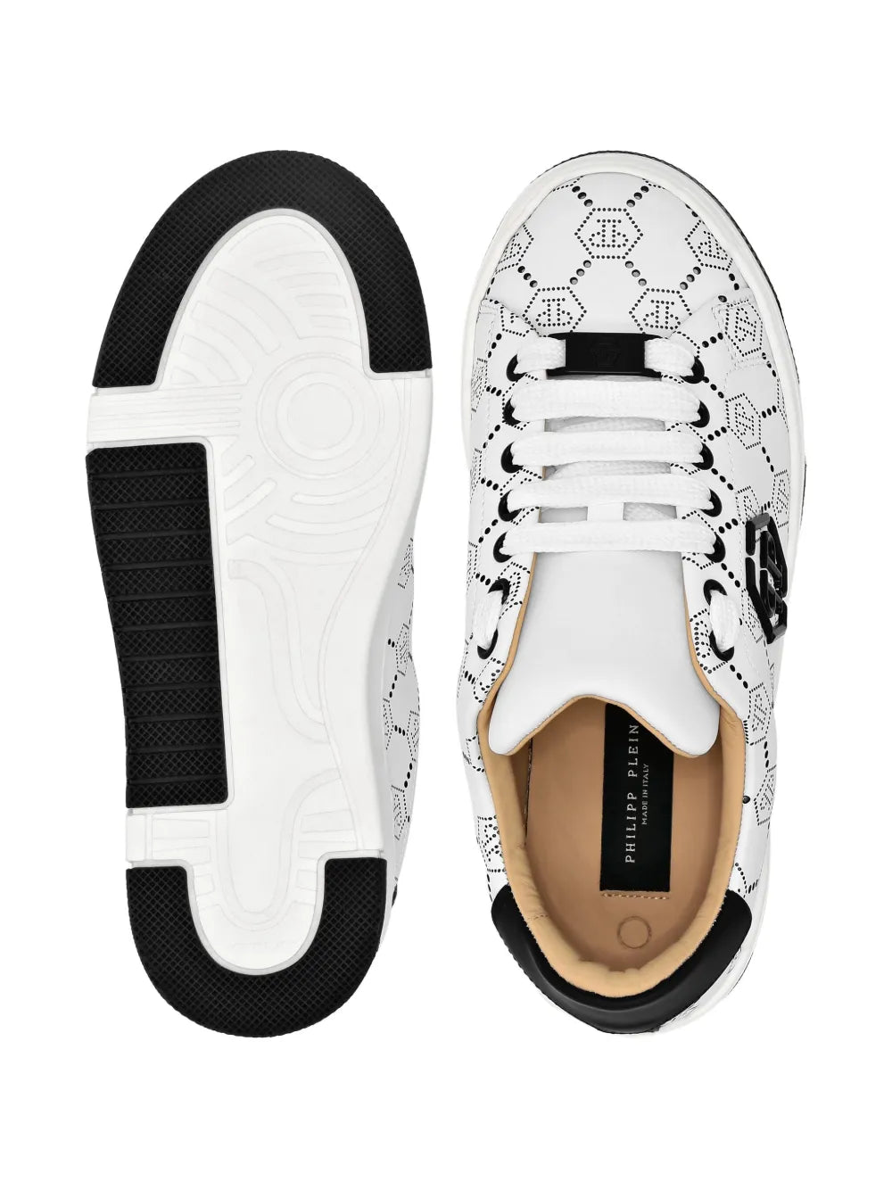 Philipp Plein Monogram Leather Sneakers