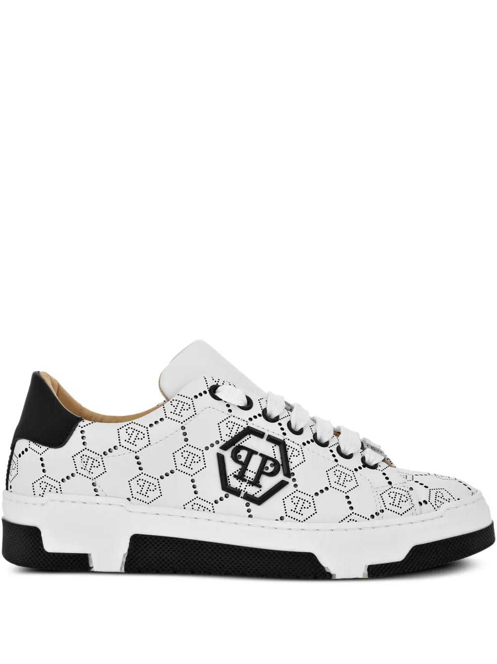 Philipp Plein Monogram Leather Sneakers