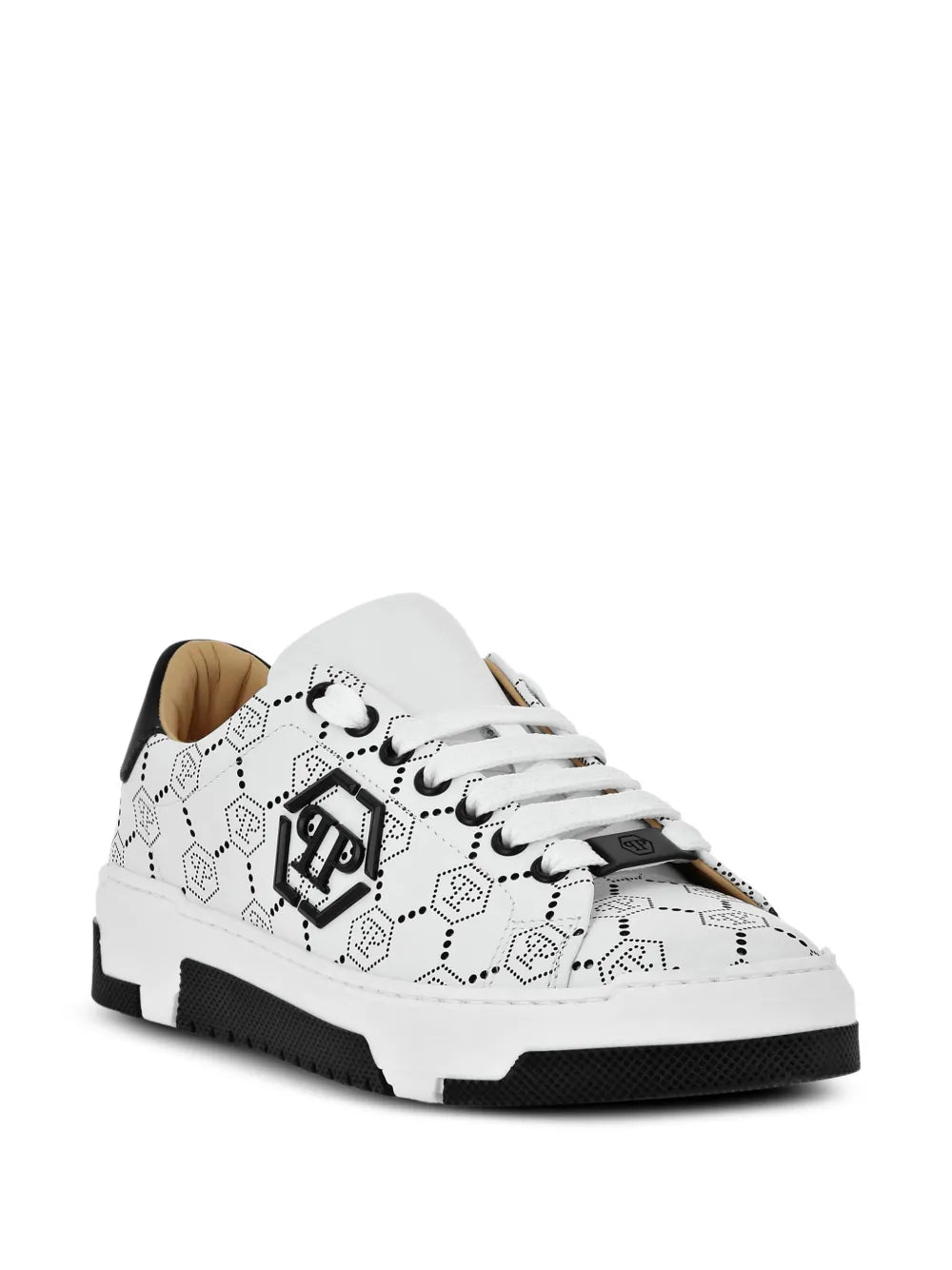 Philipp Plein Monogram Leather Sneakers
