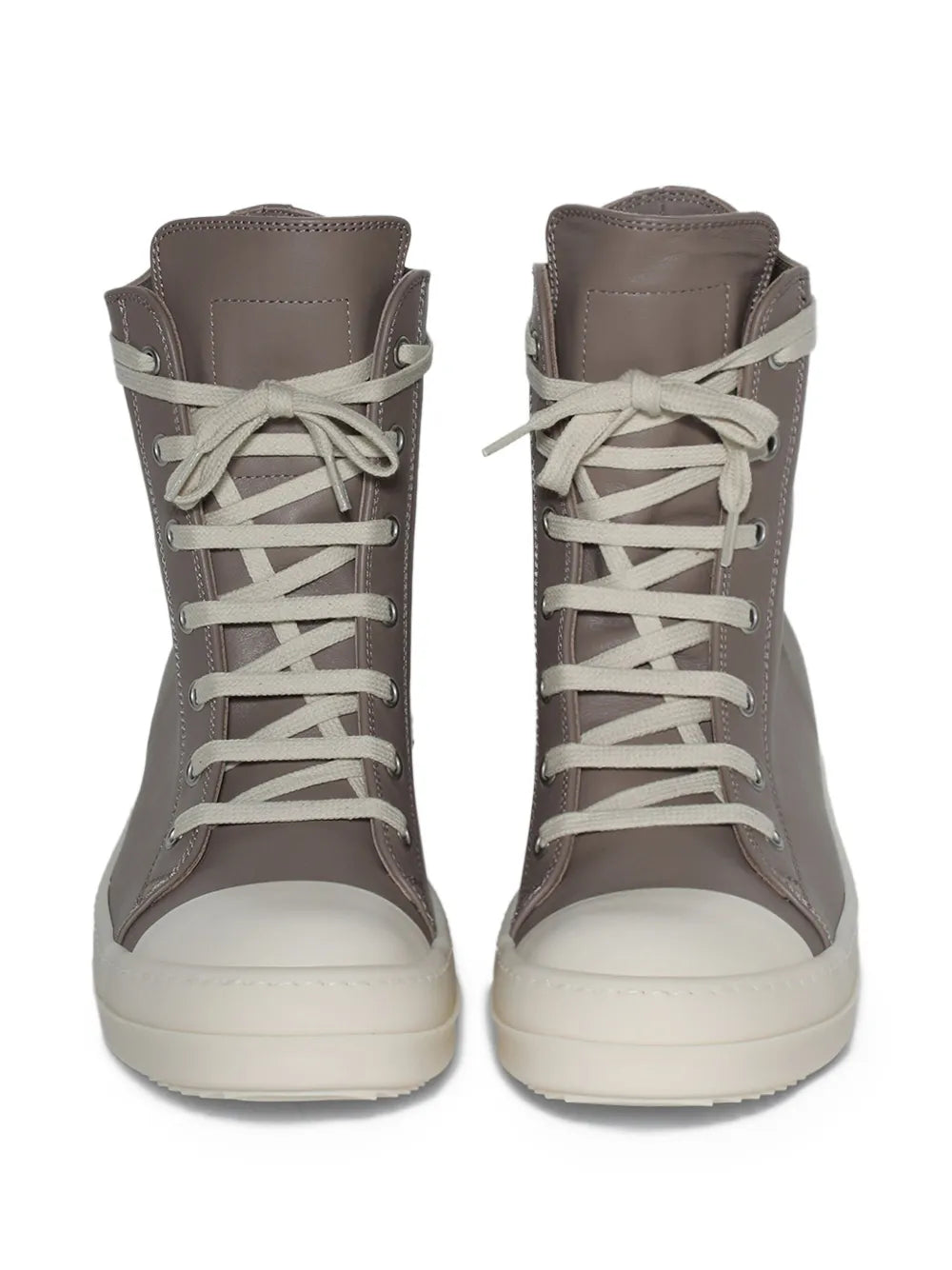 Rick Owens Leather Zip-Fastening High-Top Trainers