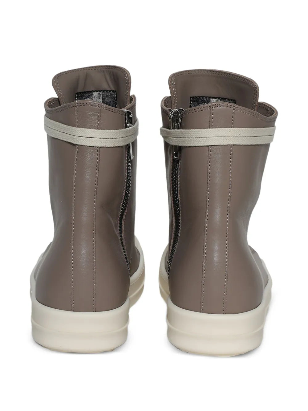 Rick Owens Leather Zip-Fastening High-Top Trainers