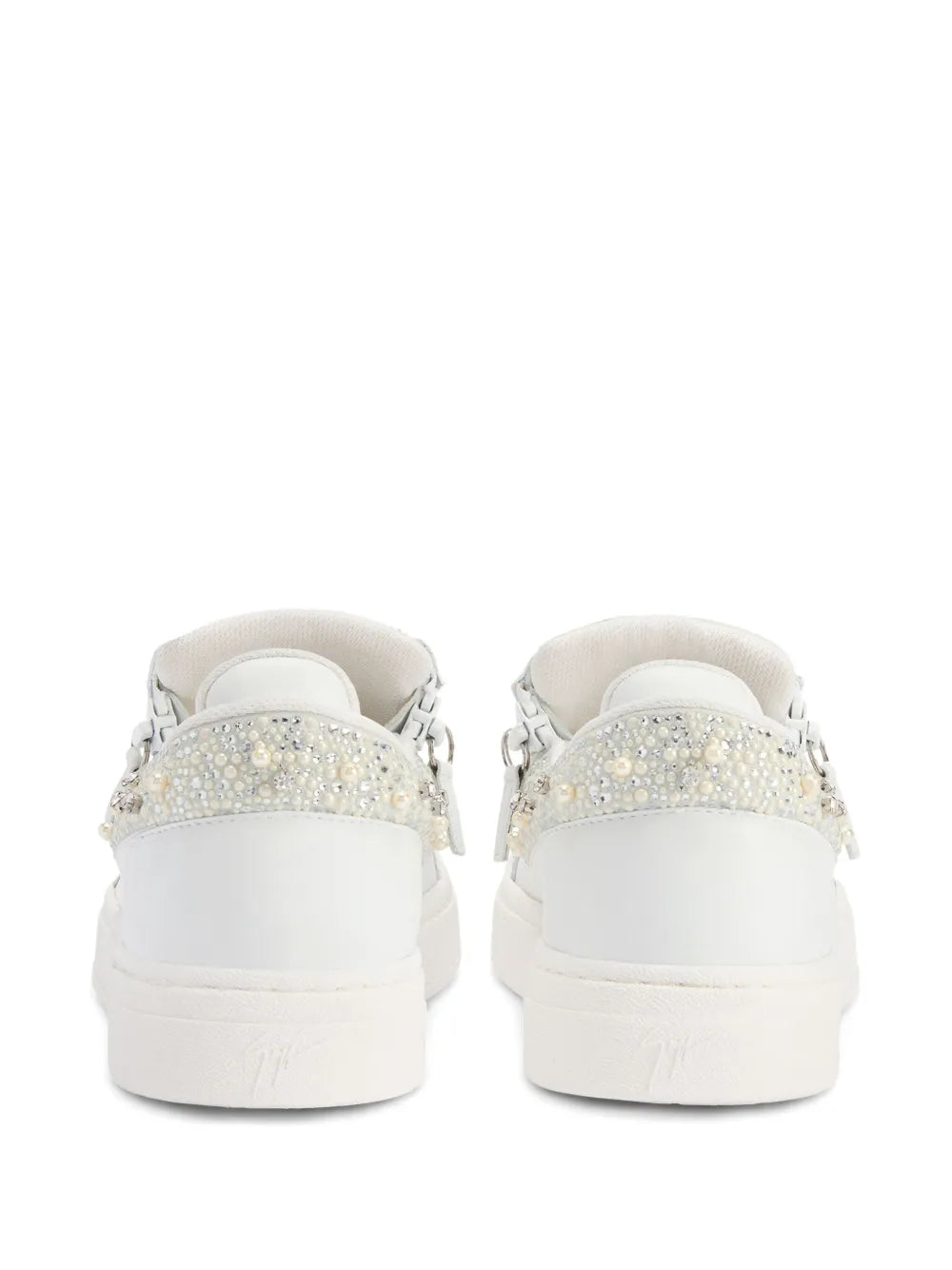 Giuseppe Zanotti Frankie Crystal-Encrusted Double-Zip Low-Top Sneakers