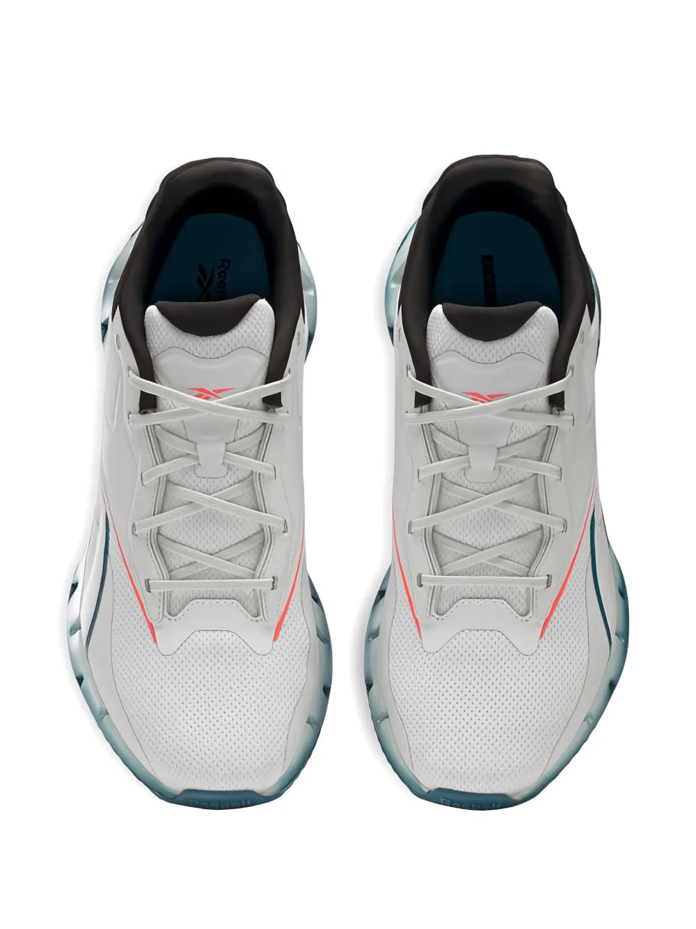 Reebok Zig Dynamica 4 Pure Grey Orange Flared Trainers