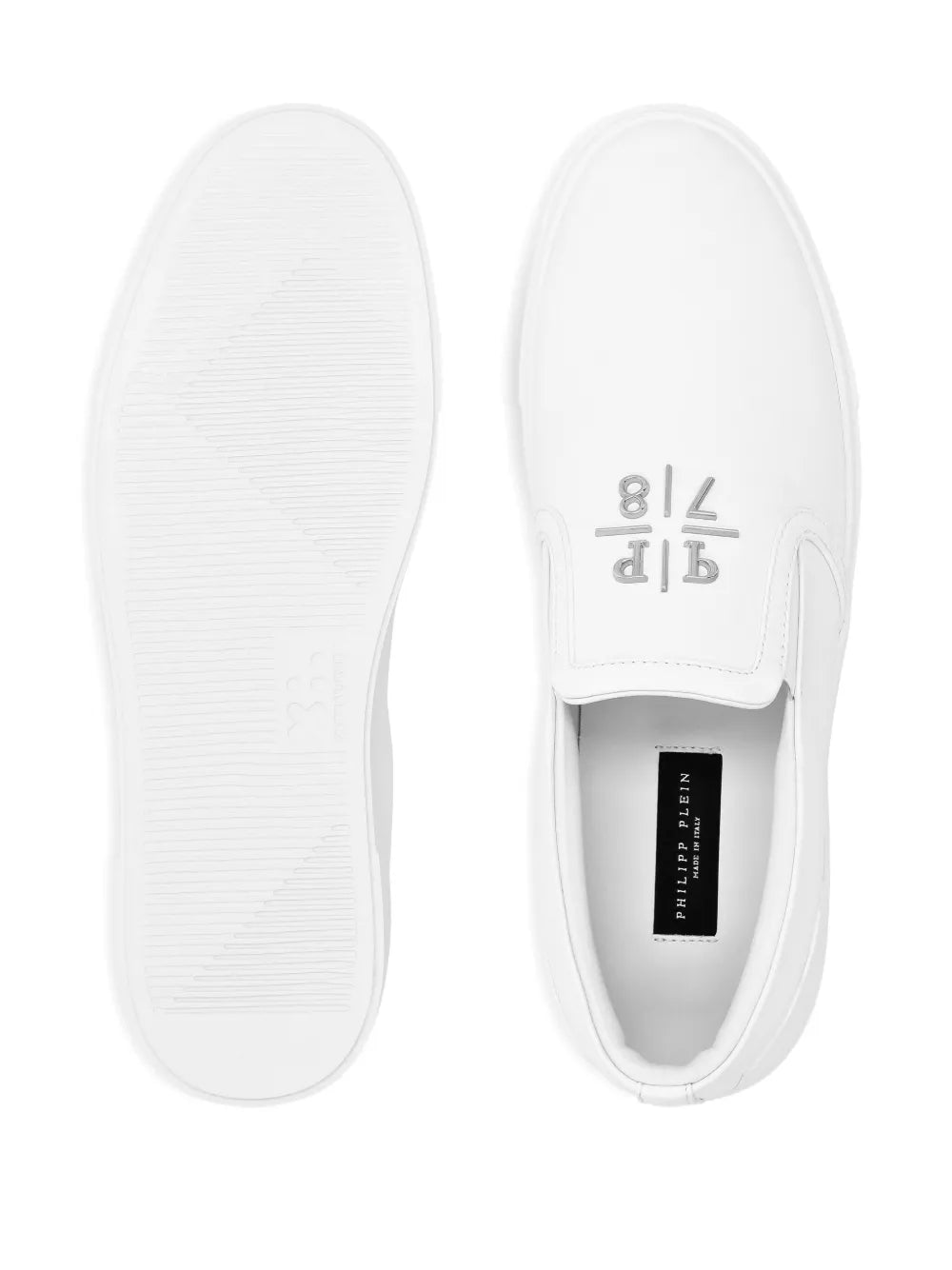 Philipp Plein Leather Slip-On Sneakers