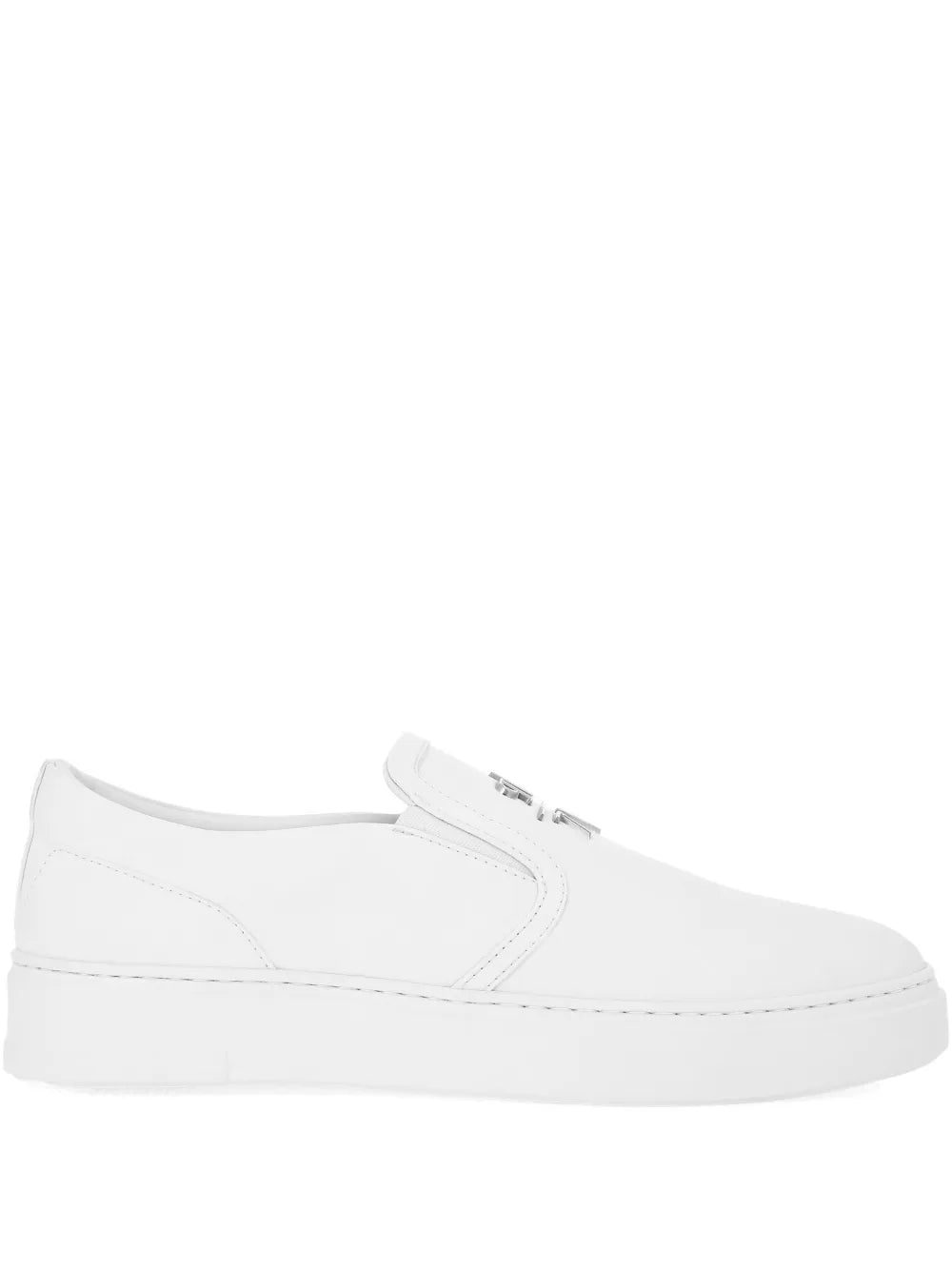 Philipp Plein Leather Slip-On Sneakers