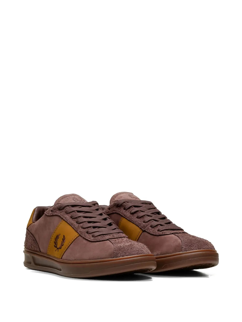 Fred Perry Suede Logo-Embroidered Sneakers