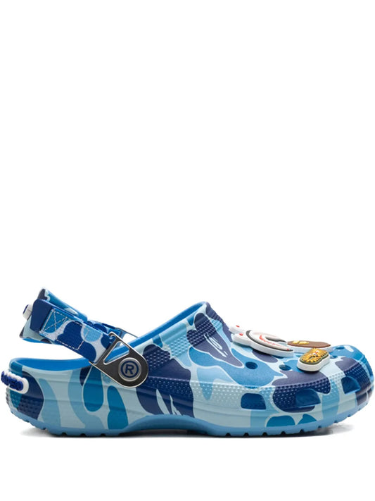 Crocs X A Bathing Ape Clog Blue Camo Sneakers