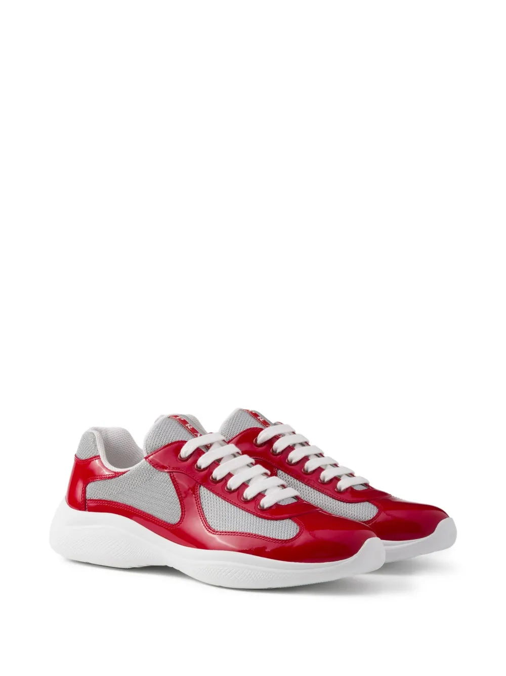 Prada Americas Cup Patent-Leather Sneakers