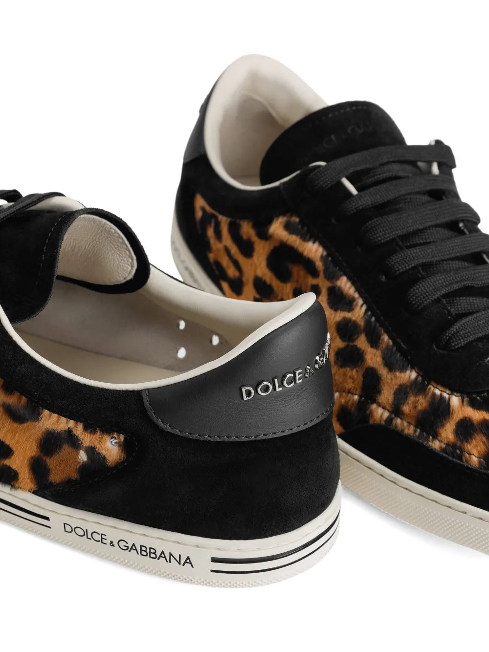 Dolce & Gabbana Saint Tropez Leo-Print Light Sneakers