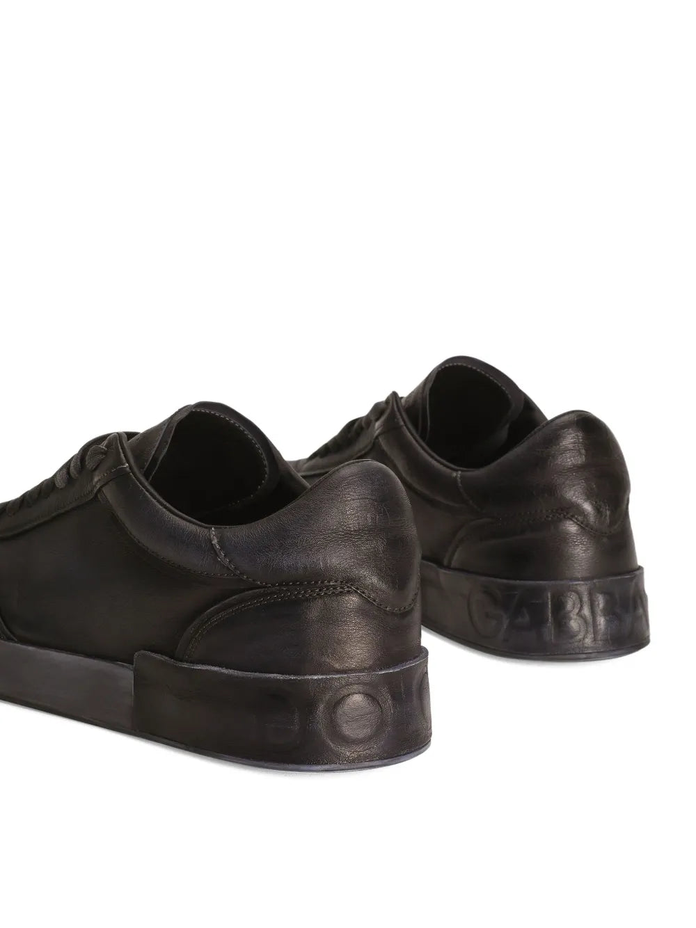 Dolce & Gabbana Portofino Leather Lace-Up Sneakers