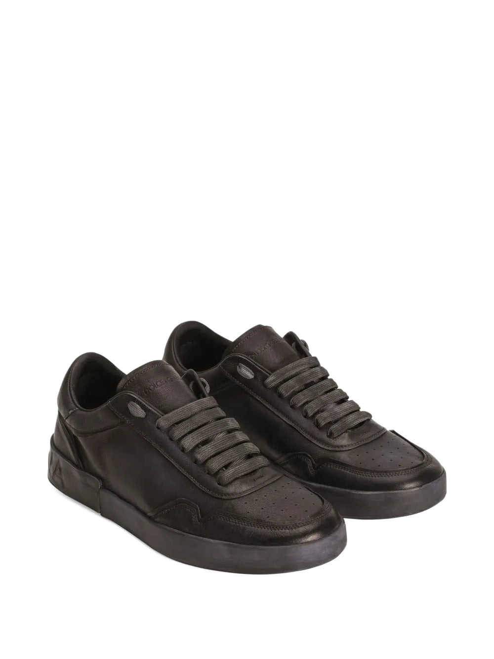 Dolce & Gabbana Portofino Leather Lace-Up Sneakers