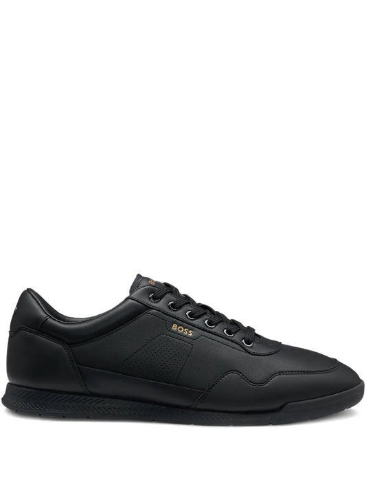 Boss Logo-Stamp Leather Sneakers