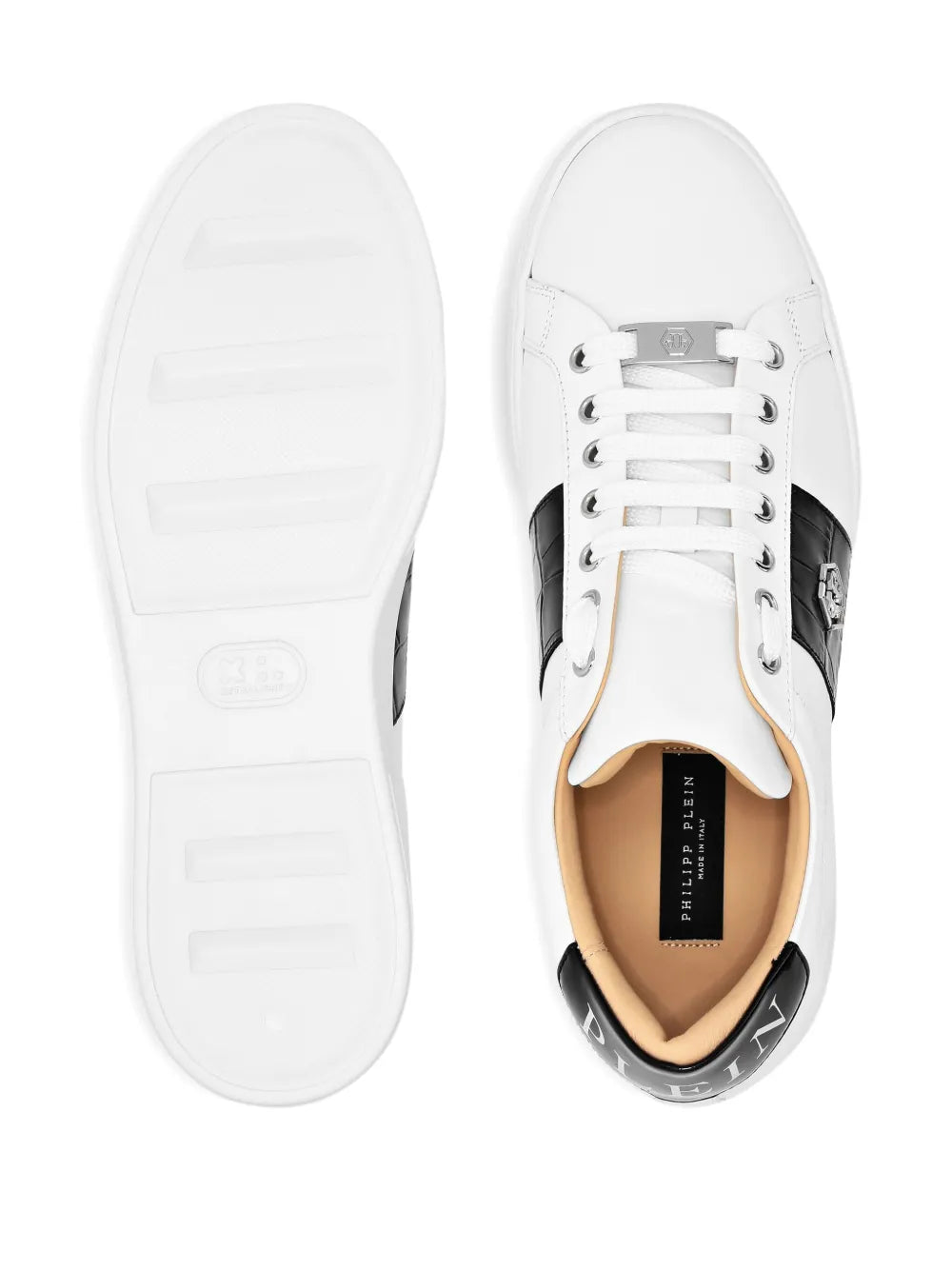 Philipp Plein Crocodile-Effect Panelled Sneakers