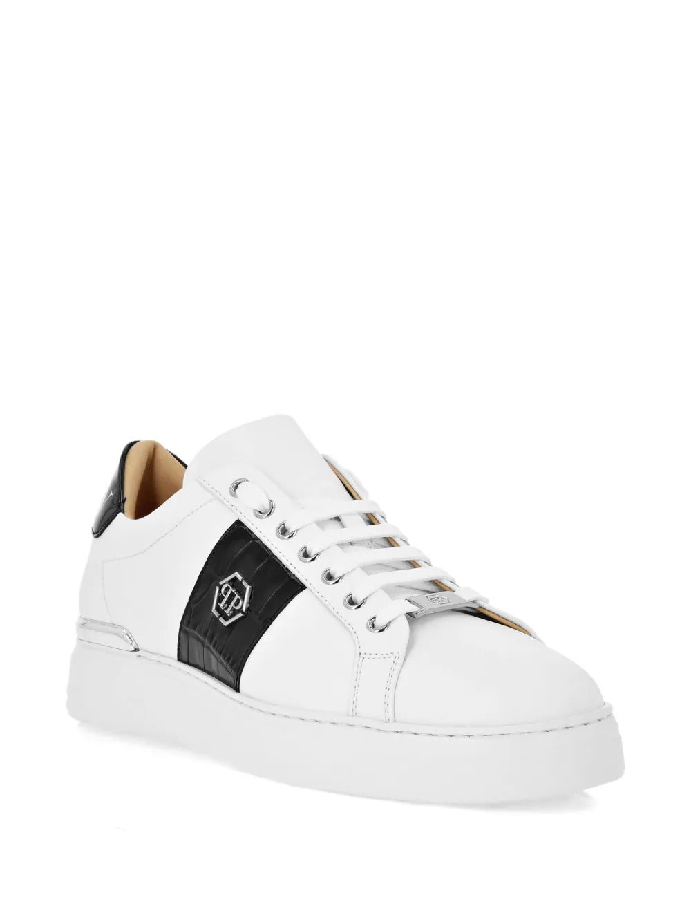 Philipp Plein Crocodile-Effect Panelled Sneakers