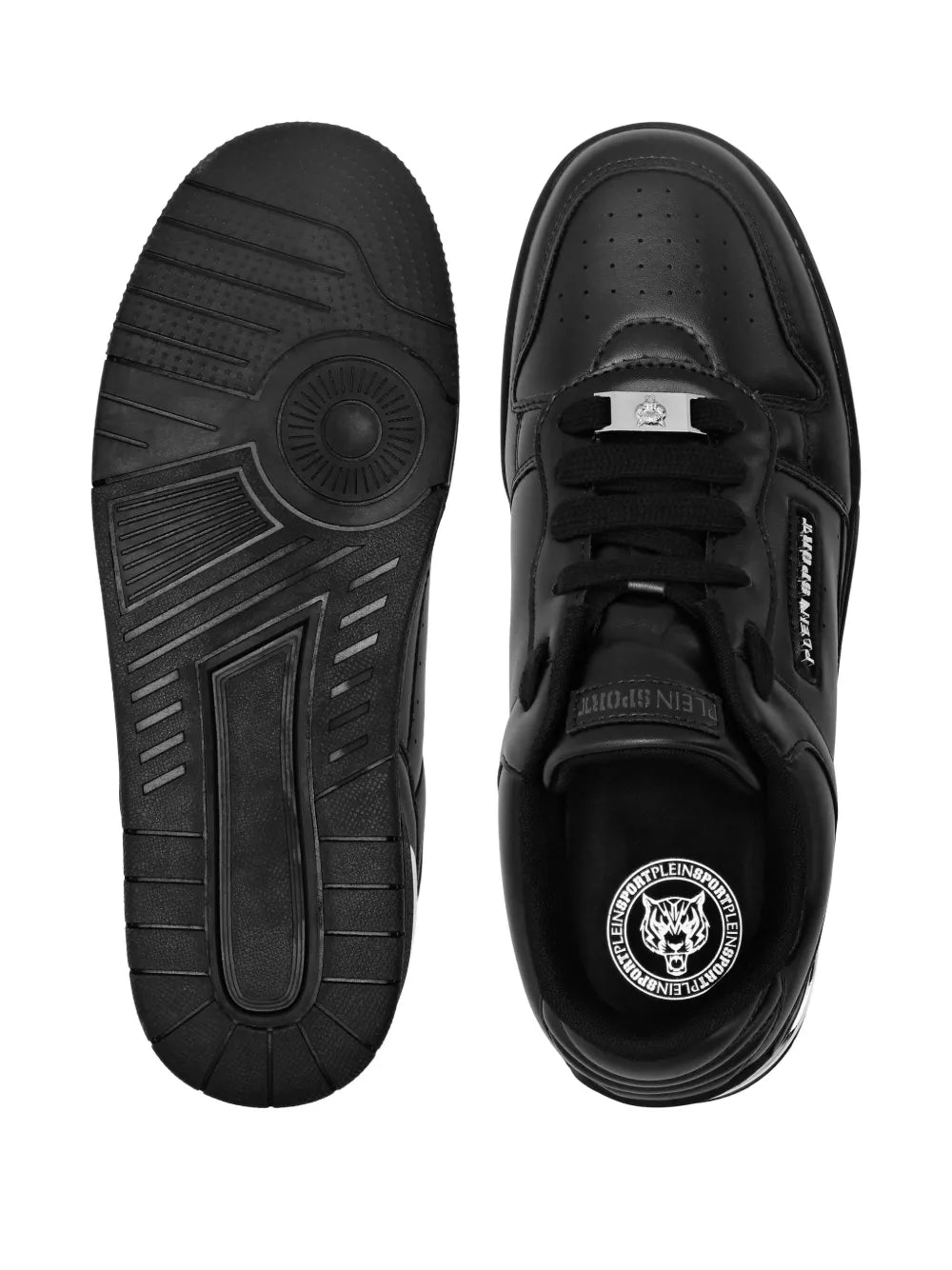 Plein Sport Tiger.X Logo-Plaque Leather Sneakers