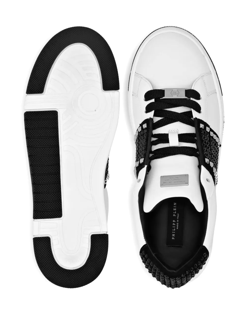 Philipp Plein Stud-Embellished Leather Sneakers
