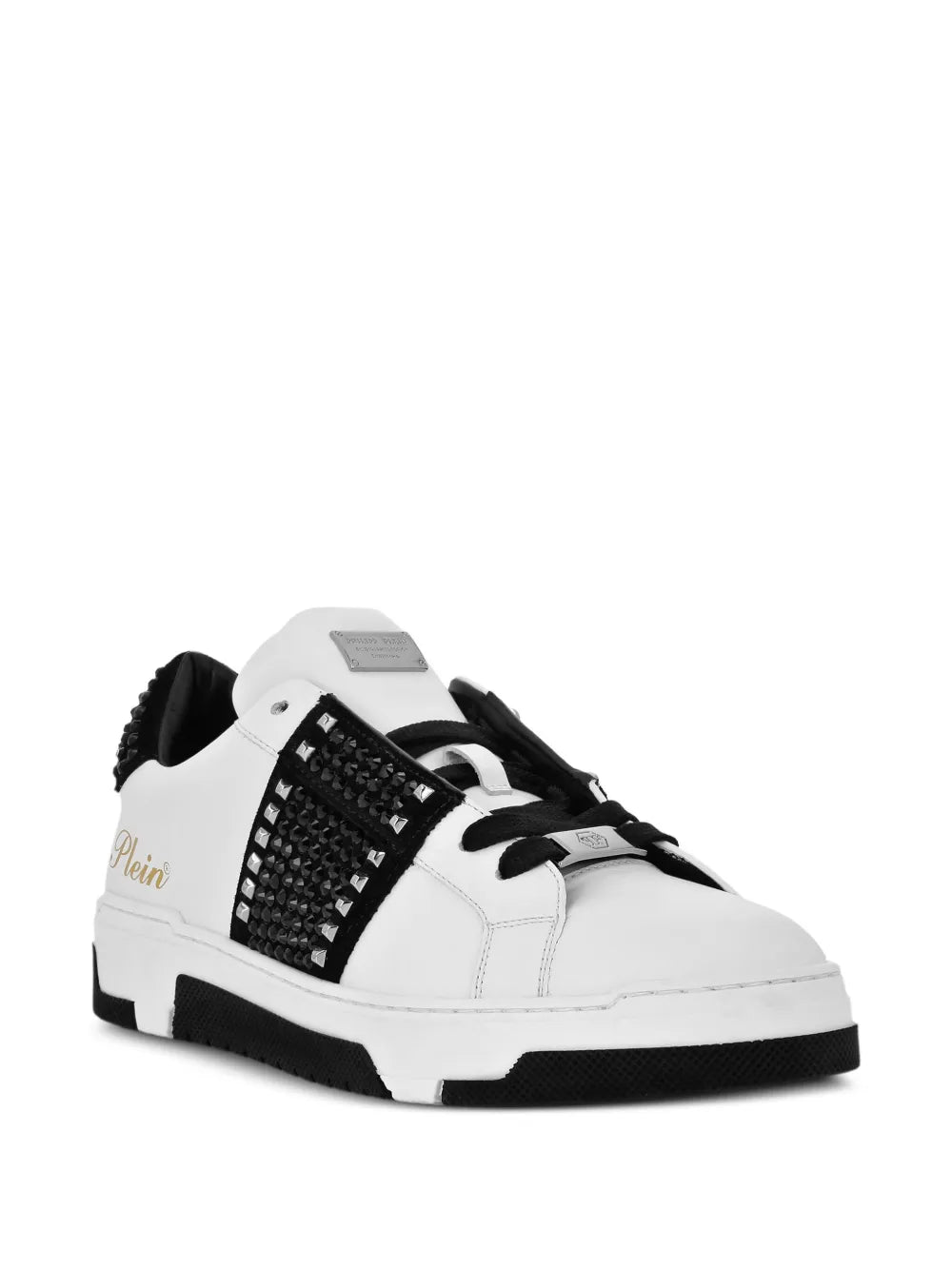 Philipp Plein Stud-Embellished Leather Sneakers