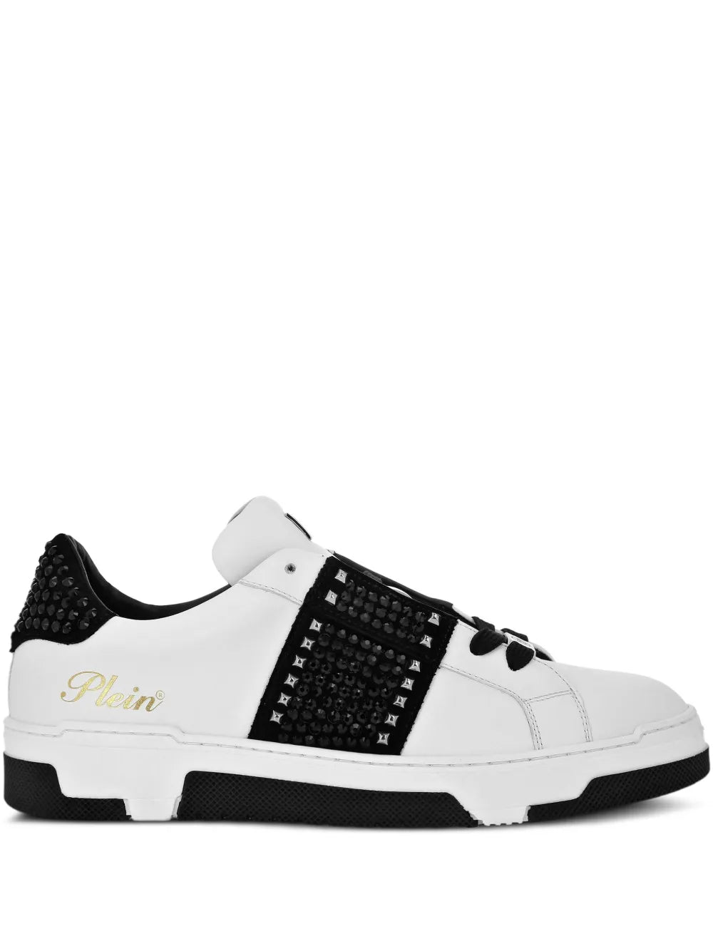 Philipp Plein Stud-Embellished Leather Sneakers