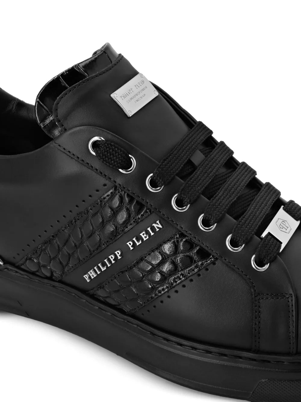 Philipp Plein Leather Low-Top Sneakers