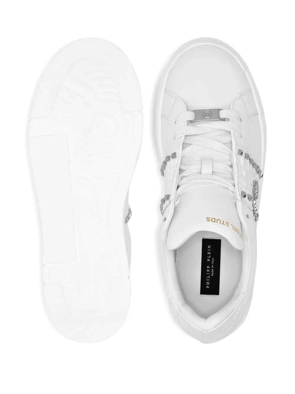 Philipp Plein Stud-Embellished Leather Sneakers