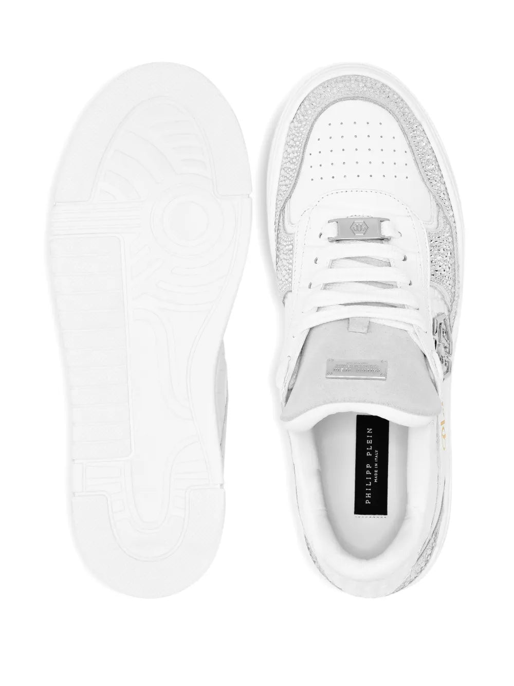 Philipp Plein Crystal-Embellished Low-Top Sneakers