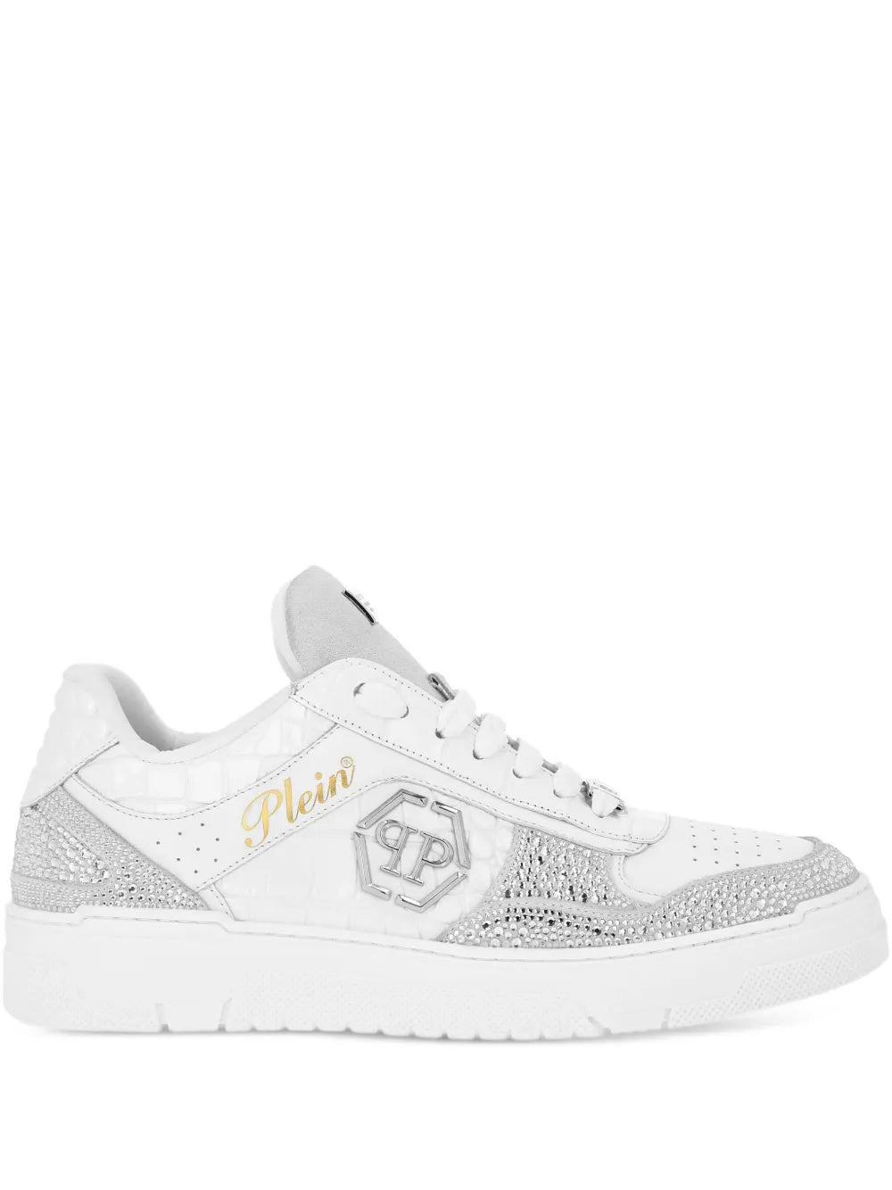 Philipp Plein Crystal-Embellished Low-Top Sneakers