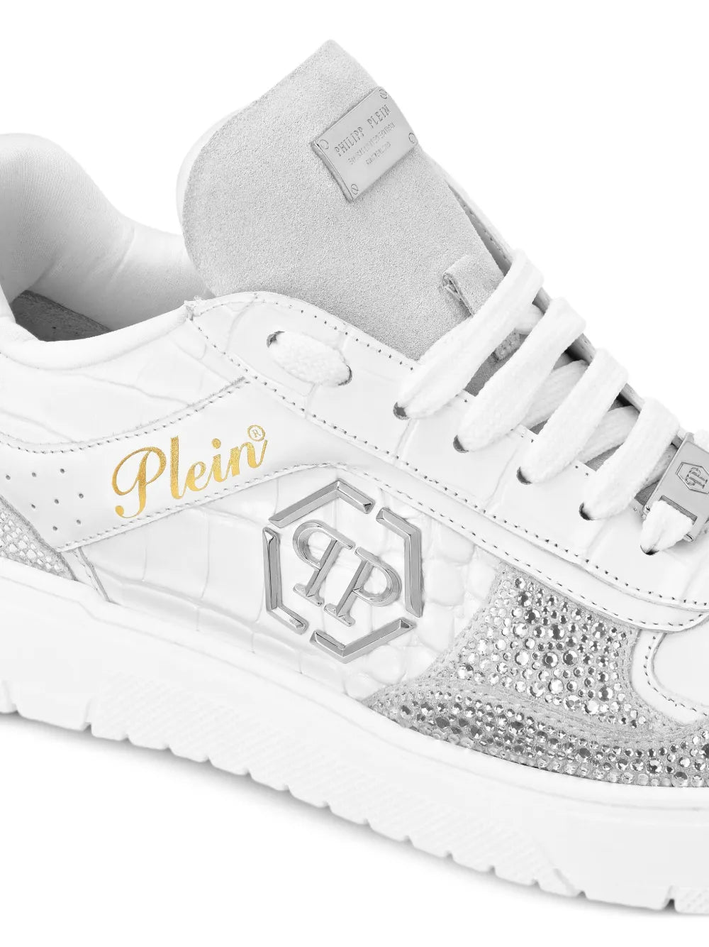 Philipp Plein Crystal-Embellished Low-Top Sneakers