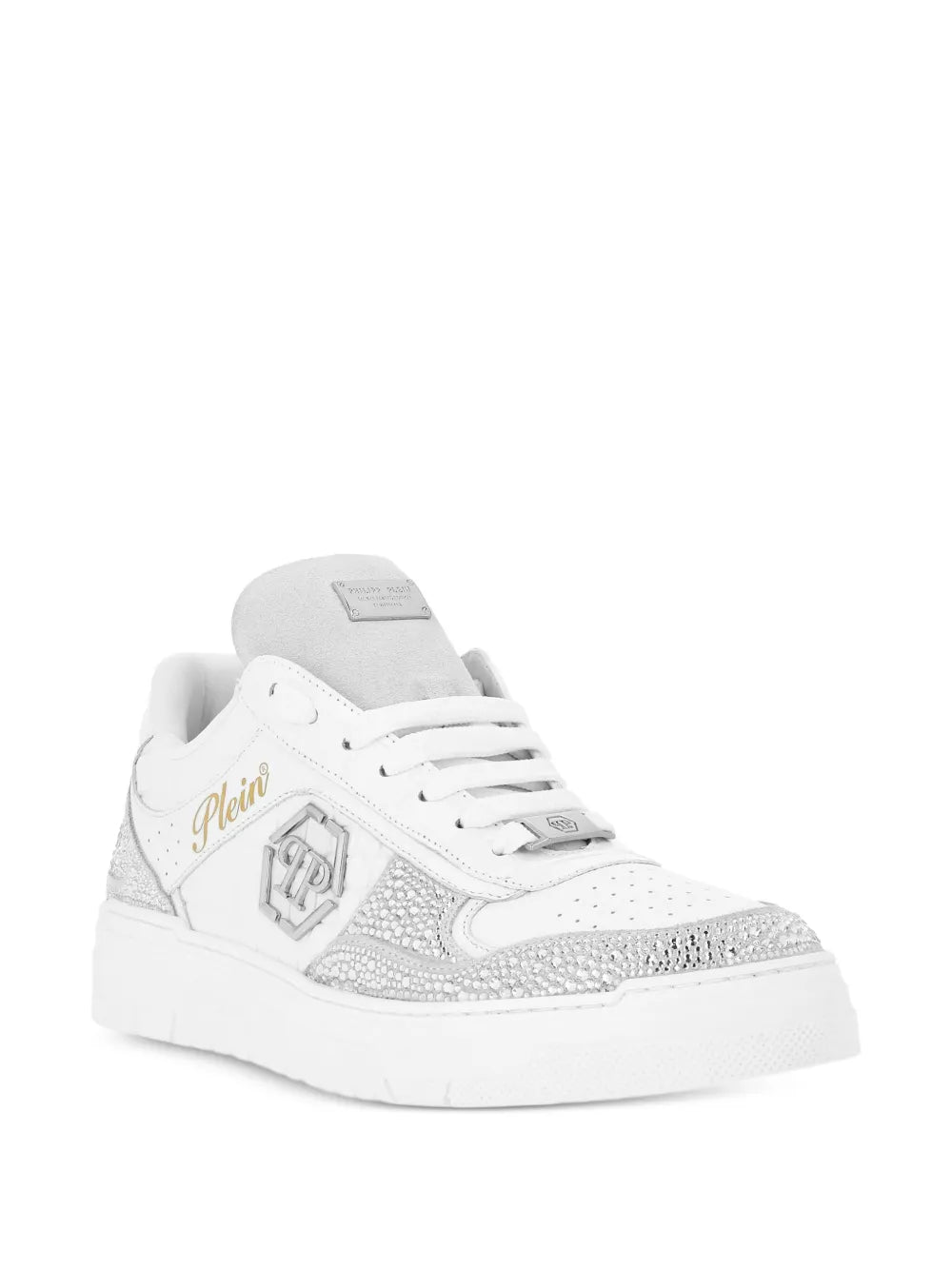 Philipp Plein Crystal-Embellished Low-Top Sneakers